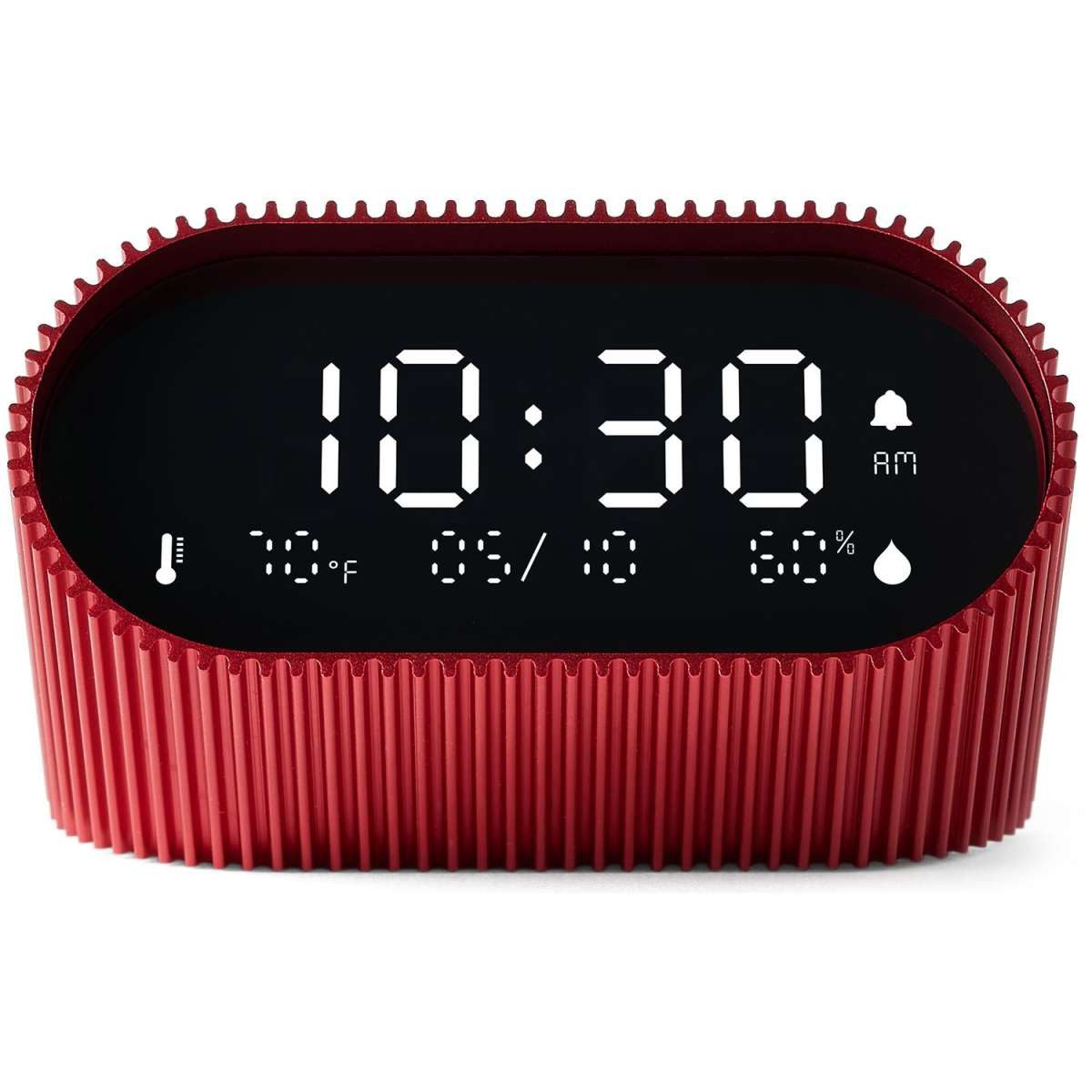 Lexon Quarzwecker LR155SR3 Digitalwecker Ray Clock Rot