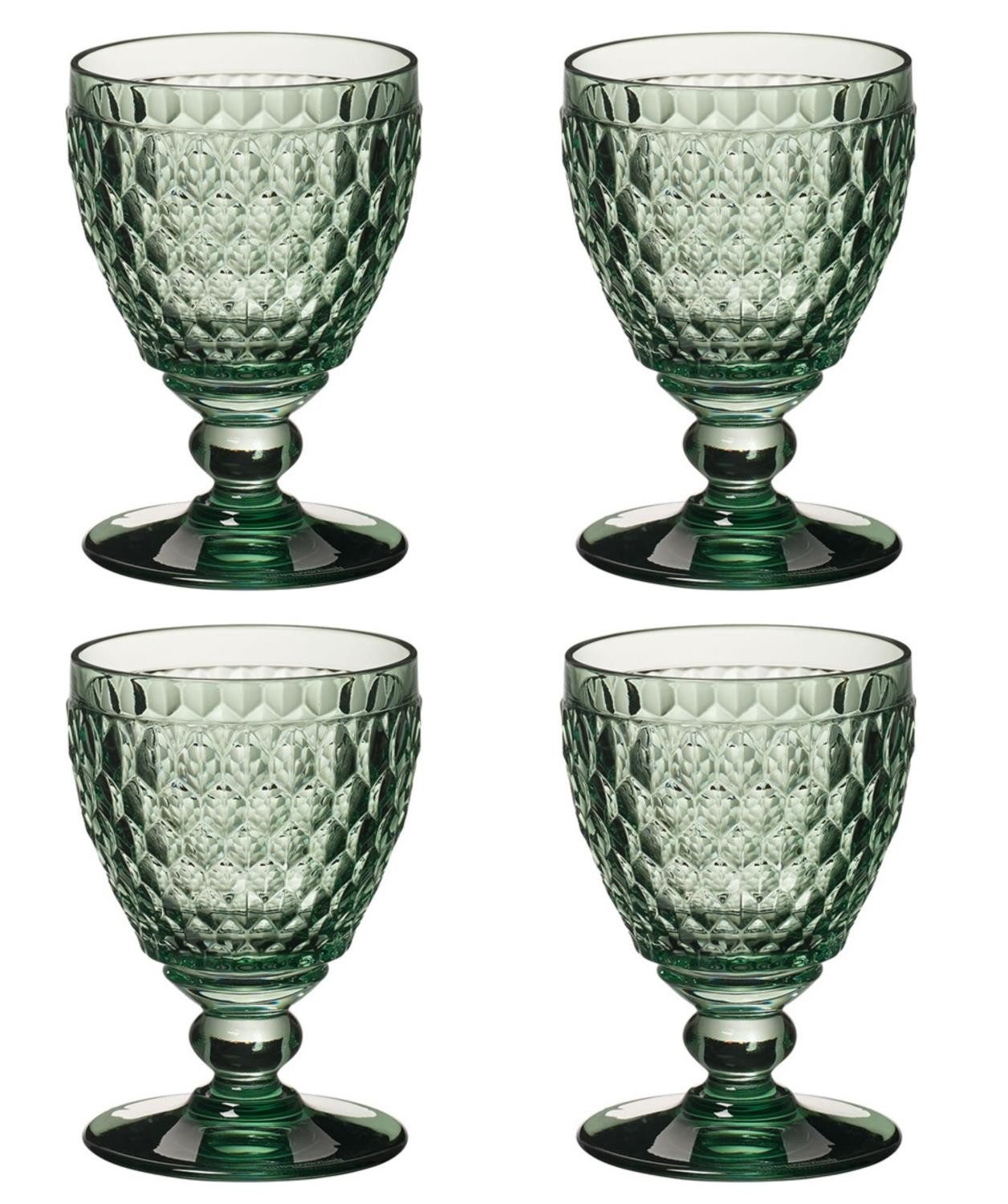 Villeroy & Boch Weinglas Boston Coloured, Kristallglas, Spülmaschinengeeignet, Grün, Boston, H: 12cm