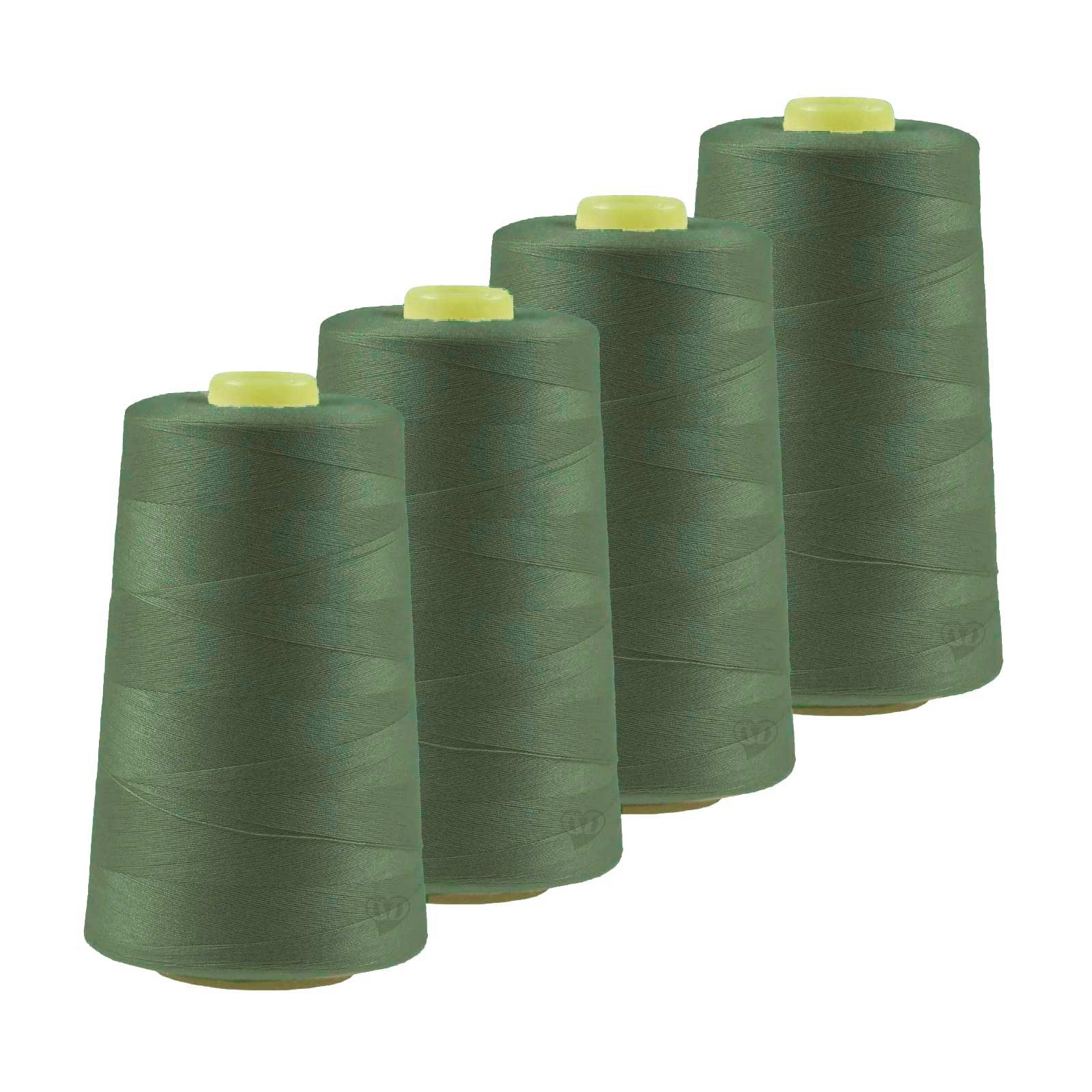 maDDma 4 x 4572m Qualitäts Overlockgarn Nähgarn Polyester Overlockgarn, 4 m, A781 olivgrün