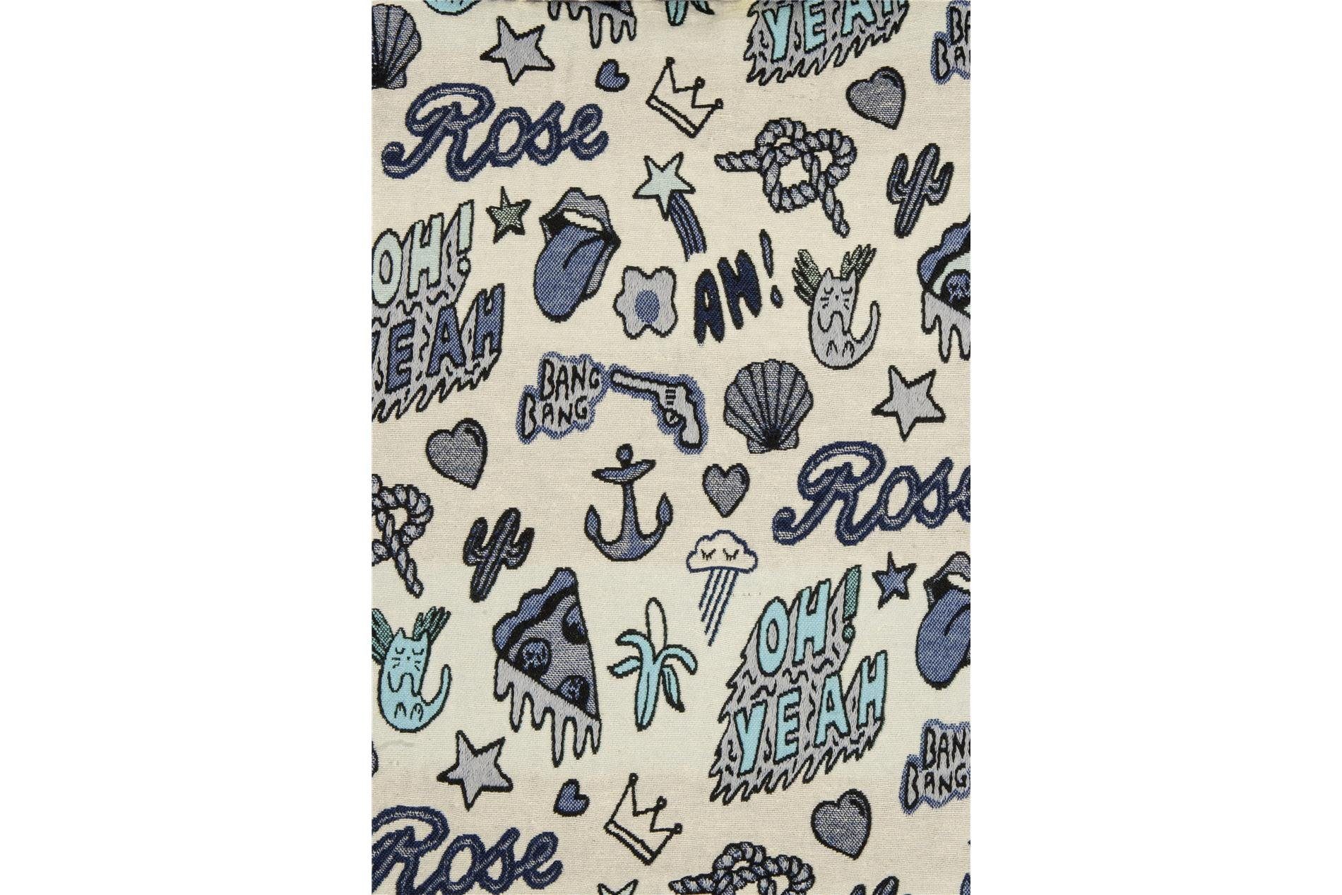 Kissenhülle pad Kissenhülle POP ART, beige-blau, 45 x 45 cm, PAD