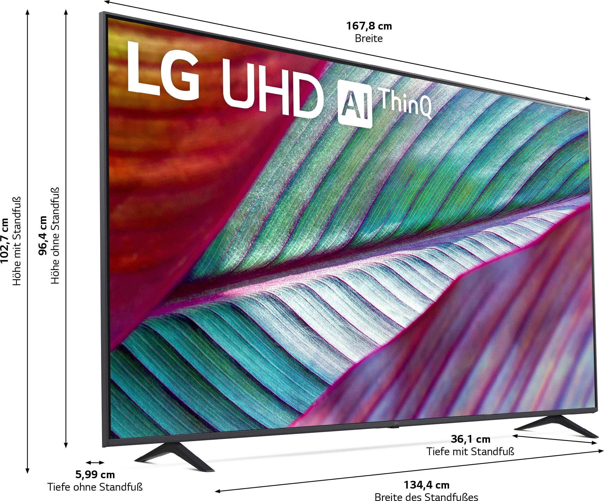 HD, LG Ultra AI-Prozessor,HDR10,AI cm/75 4K (189 75UR78006LK Gen6 Fernseher Sound,AI 4K Brightness Smart-TV, LCD-LED Control) Zoll, UHD,α5