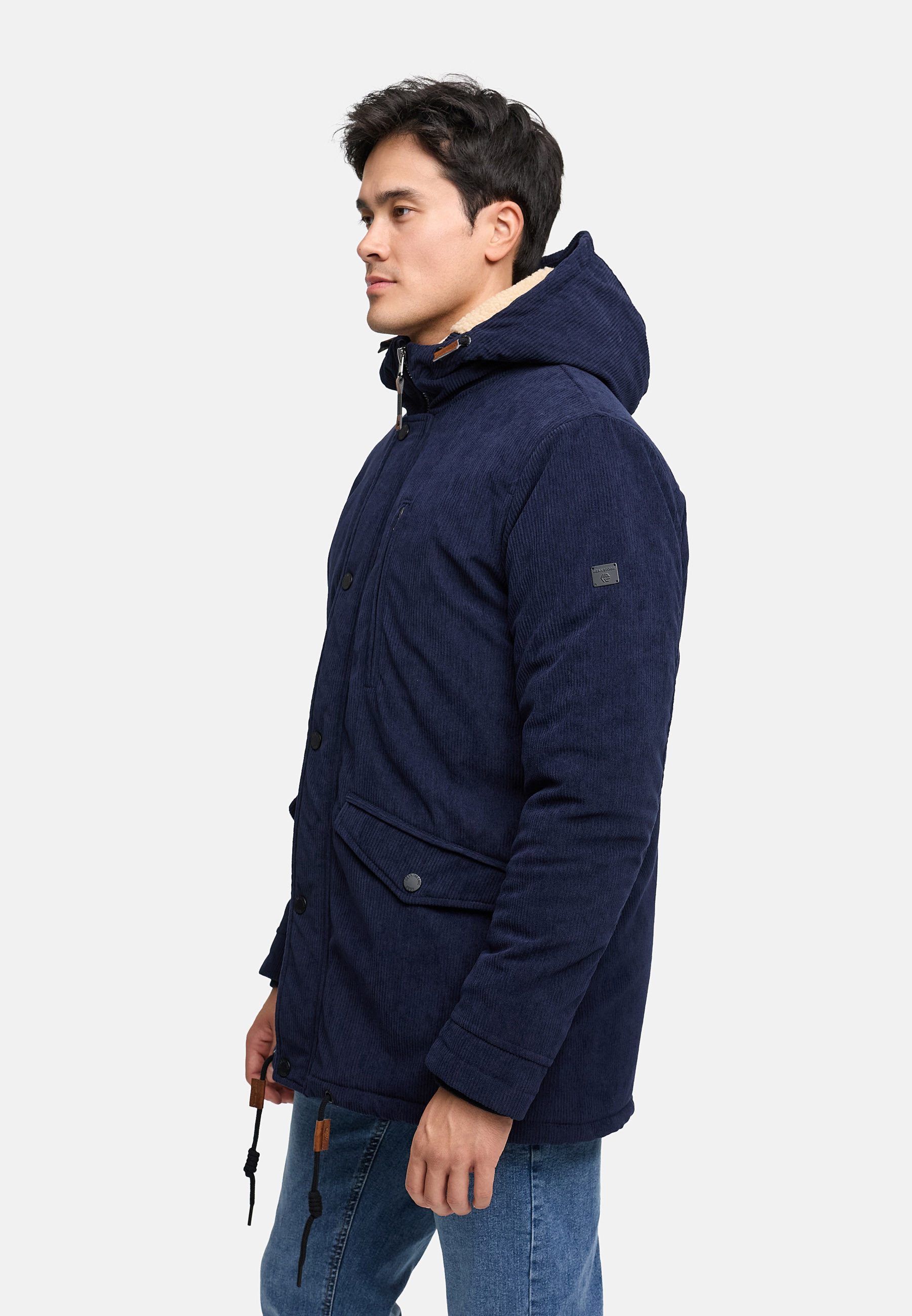 Indicode Winterjacke Herren INLedley Jacke Winter Herrenjacke Mit warmem Teddyfutter und verstellbarer Kapuze