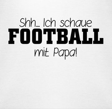 Shirtracer Shirtbody Shh...Ich schaue Football mit Papa! - schwarz Sport & Bewegung Baby