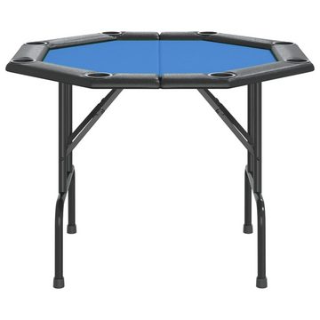 vidaXL Spieltisch Pokertisch Klappbar 8 Spieler Blau 108x108x75 cm, (1-tlg)