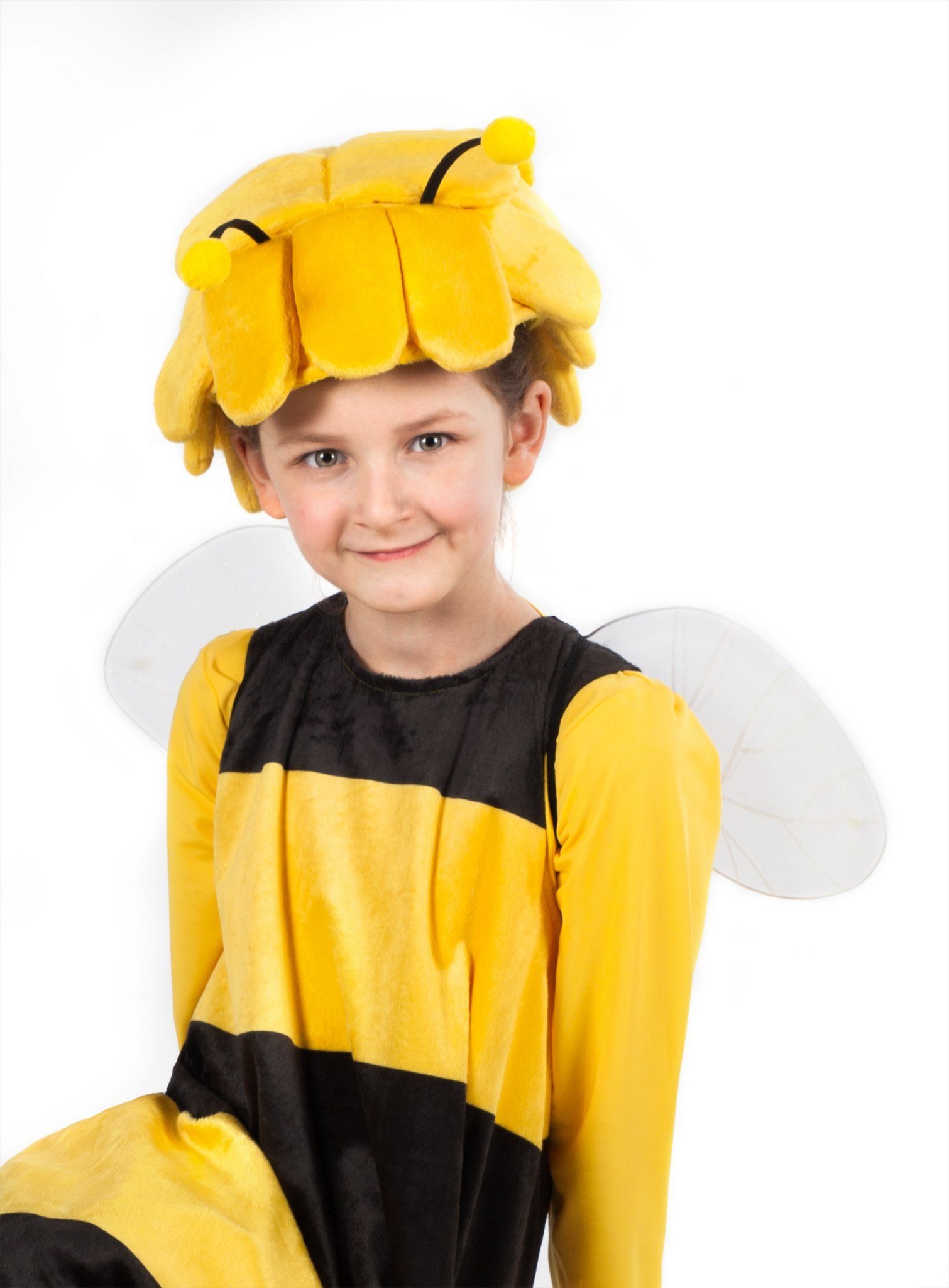Maskworld Kostüm-Flügel Biene Maja Kinder Kostüm Flügel Fasching Karneval, Ein Flügelpaar mit elastischen Bändern - passt für Willi und Biene