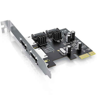 CSL Computer-Adapter, PCIe Karte, SATA III / eSata III, 2x intern SATA, 2x extern eSATA