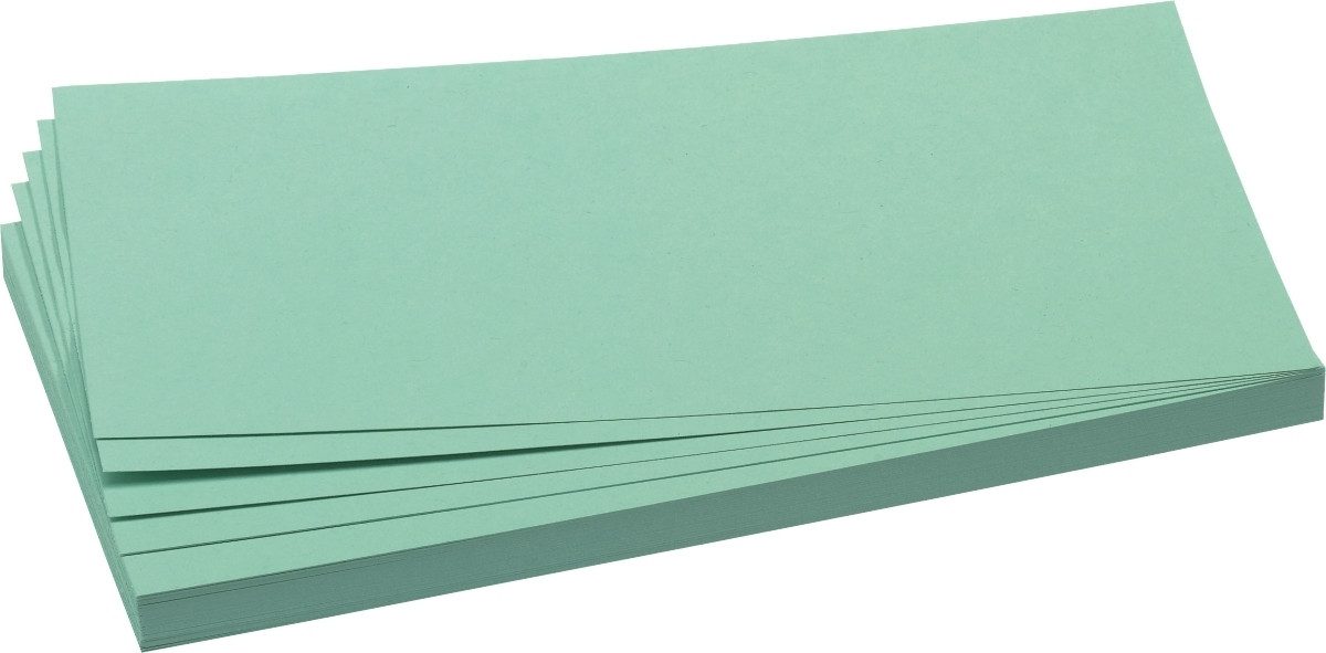 FRANKEN Moderationskoffer Moderations-Karte Rechteck 205mmx95mm hellgrün 500 Stück