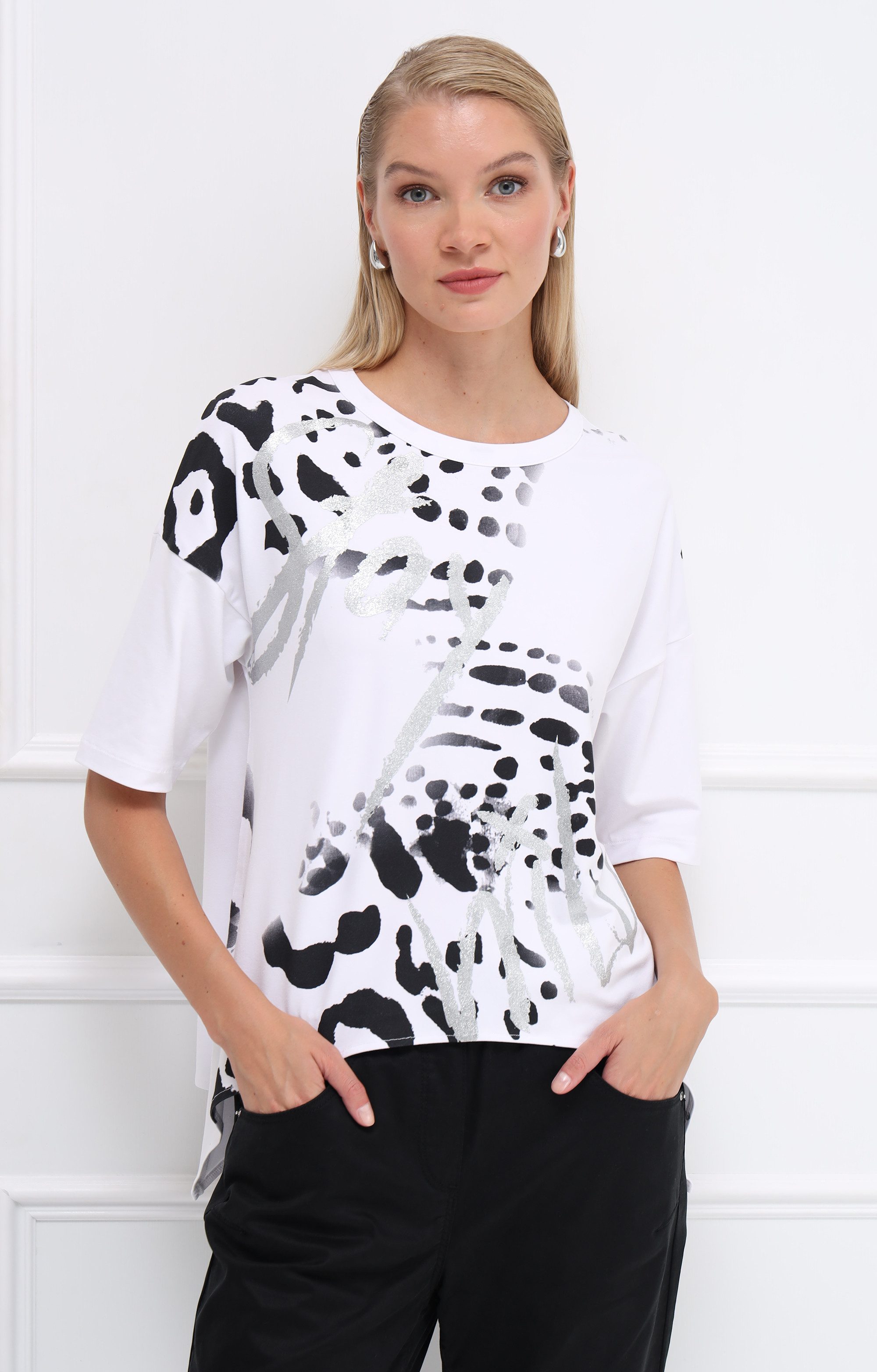 Passioni T-Shirt mit abstraktem Animal-Print günstig online kaufen