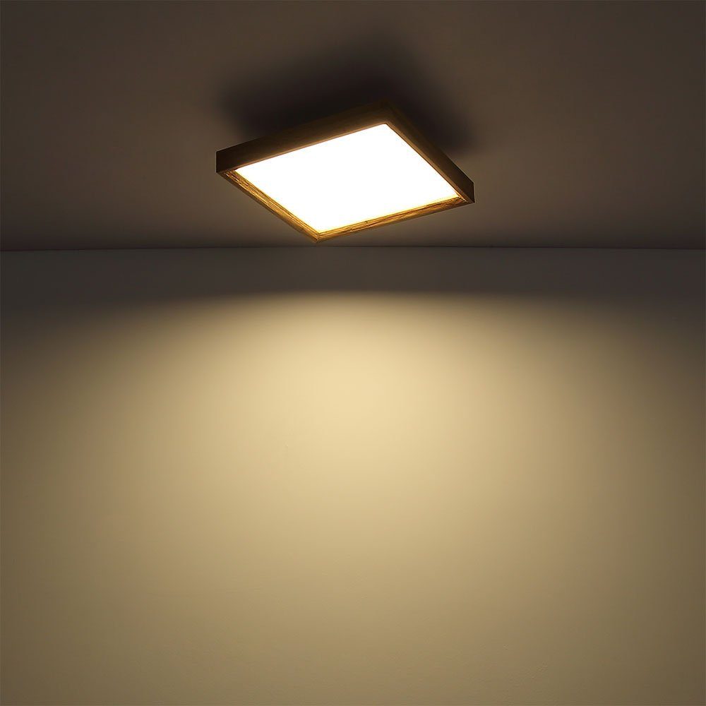 Deckenlampe Deckenleuchte Holz Tageslichtweiß, inklusive, Holz Globo LED Deckenleuchte Leuchtmittel Neutralweiß, LED Warmweiß, Deckenleuchte,