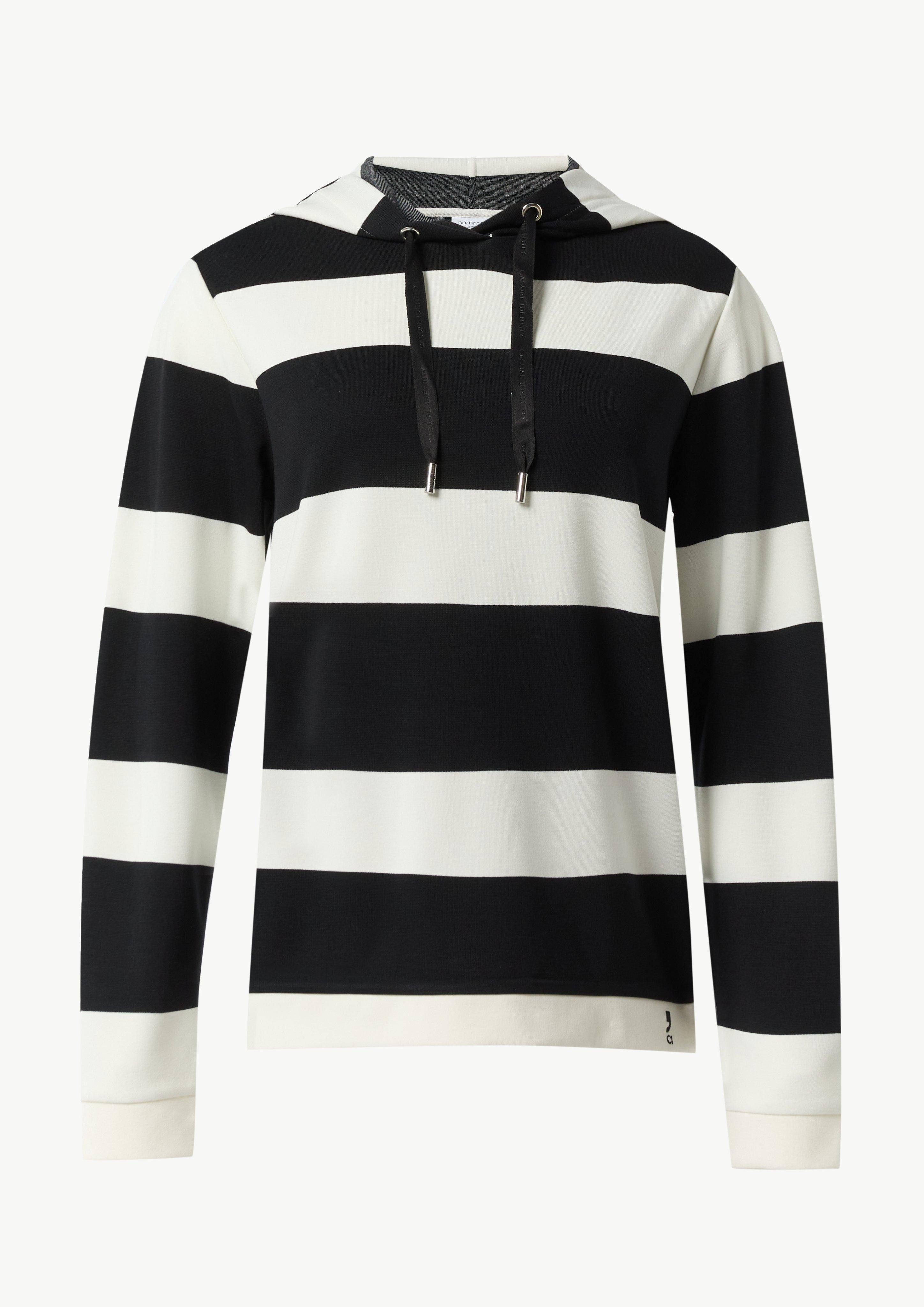 Sweatshirt Sweatshirt mit Kapuze und Blockstreifen