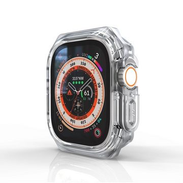 Wigento Smartwatch-Hülle Für Apple Watch Ultra 1 + 2 49mm Uhr Gehäuse Silikon Hülle Transparent