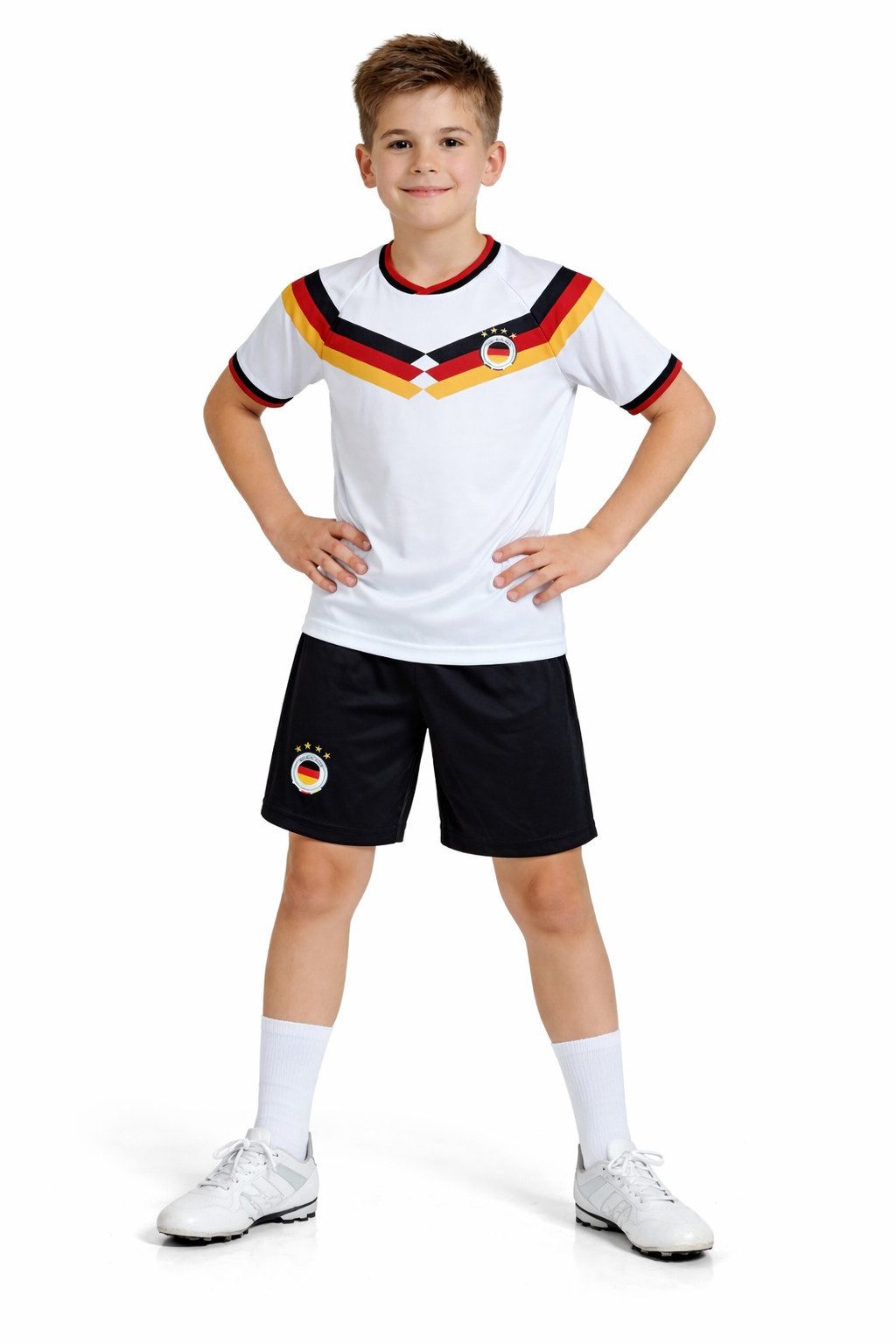 Fashion Boy Fußballtrikot Personalisierbares Kinder Fußball Fan Set Deutschland Germany, JS1.26e (Set)