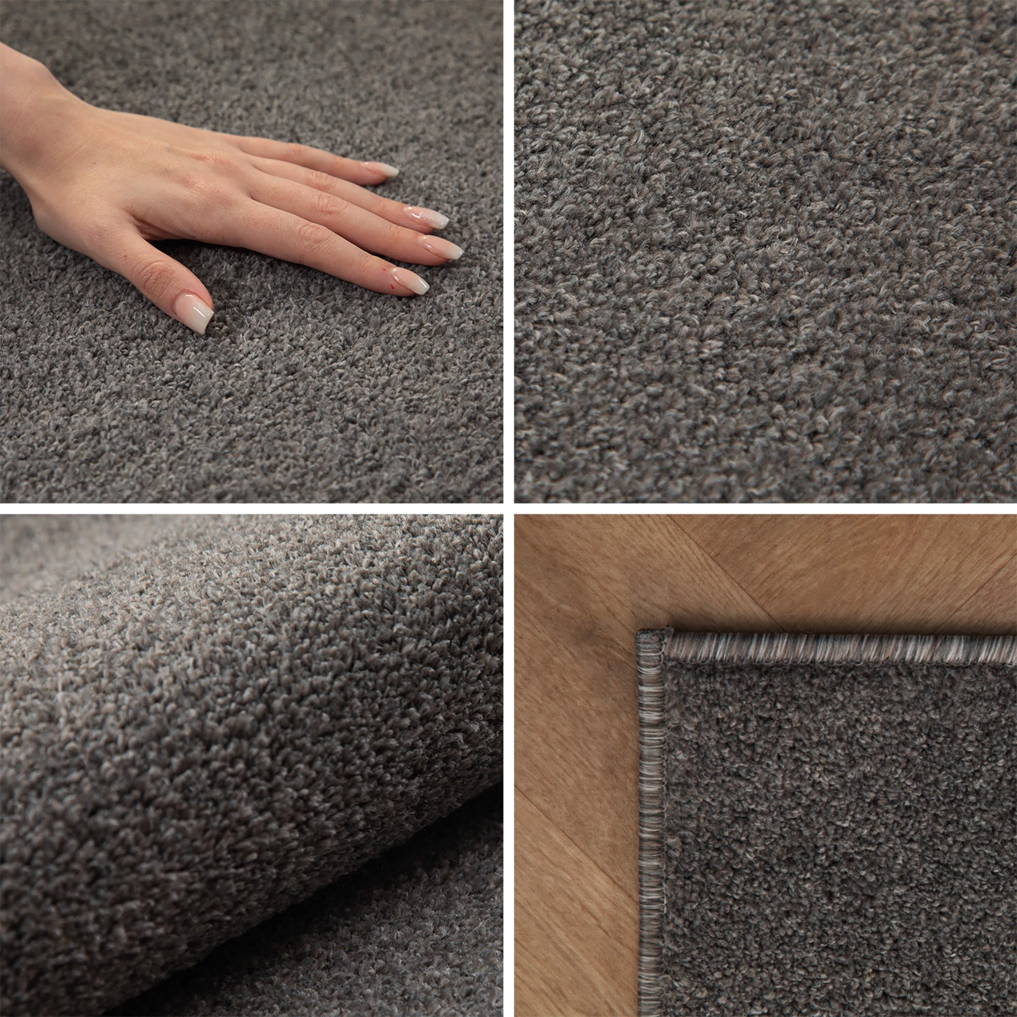 Carpettex Veloursteppich Unicolor - Einfarbig, Läufer, günstig online kaufen