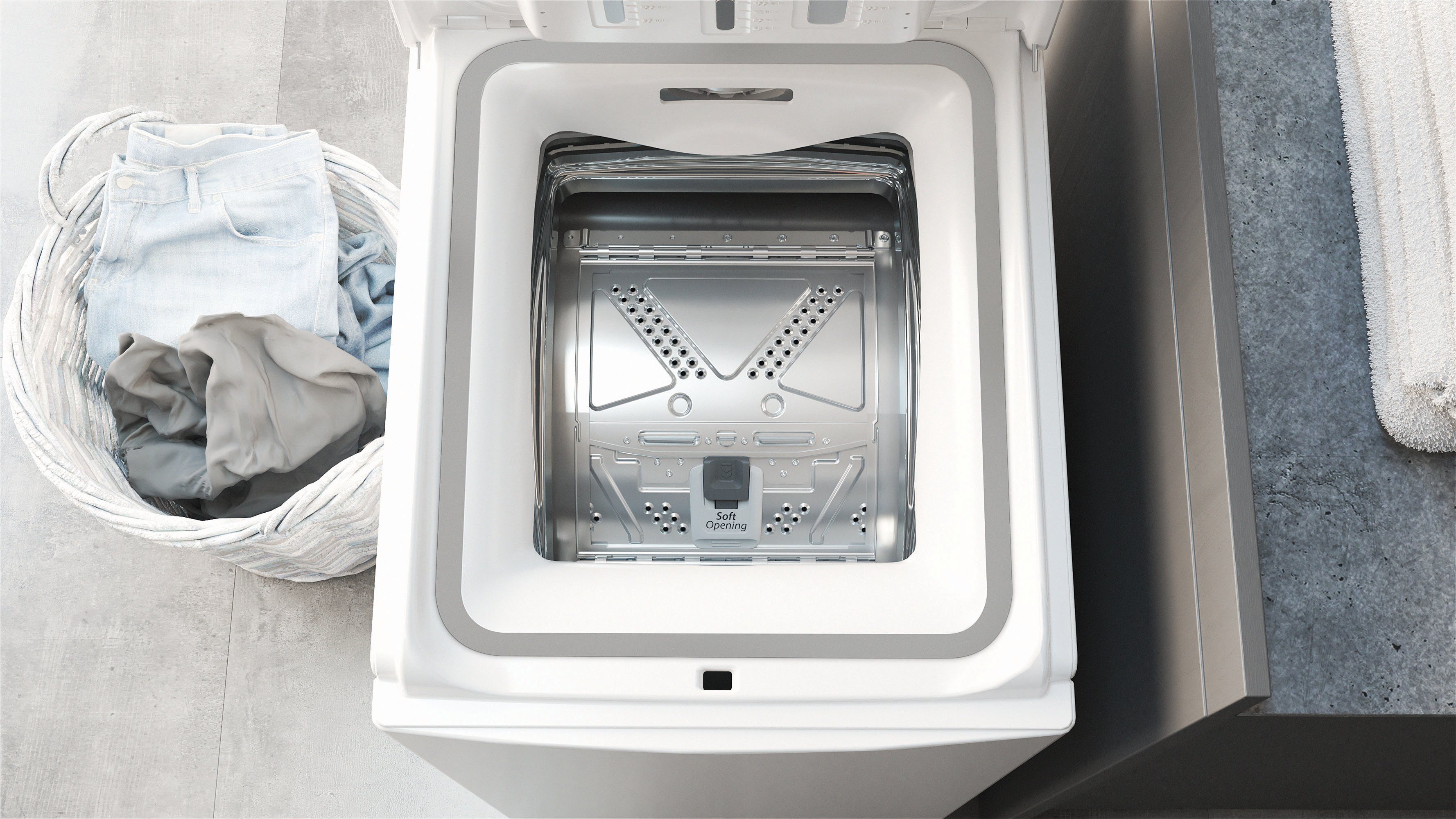 BAUKNECHT Waschmaschine Toplader U/min, CC, 6,5 Jahre 4 1200 6513 WMT Herstellergarantie kg