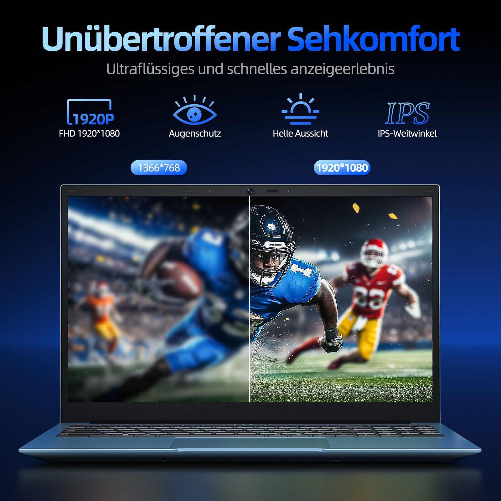 MENGHU 15,6 Zoll Laptop, 4GB RAM + 128GB ROM, Intel Celeron N4000, 7000mAh Notebook (Intel Celeron, 4 GB, 128 GB SSD, Gemini Lake Intel® Celeron® Processor N Series)