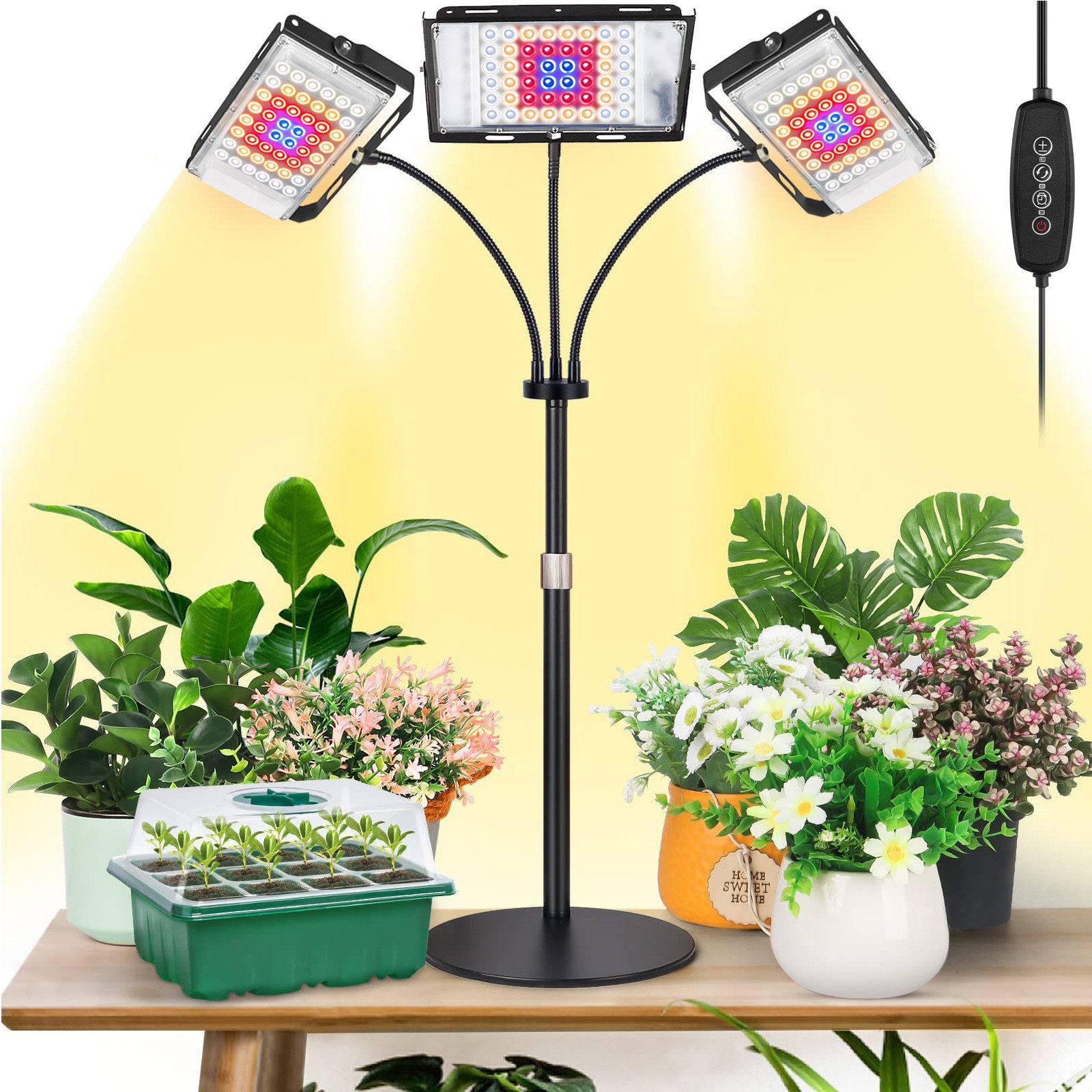 LMaxhome Pflanzenlampe LED Vollspektrum Dimmbar Pflanzenlicht mit Ständer f günstig online kaufen