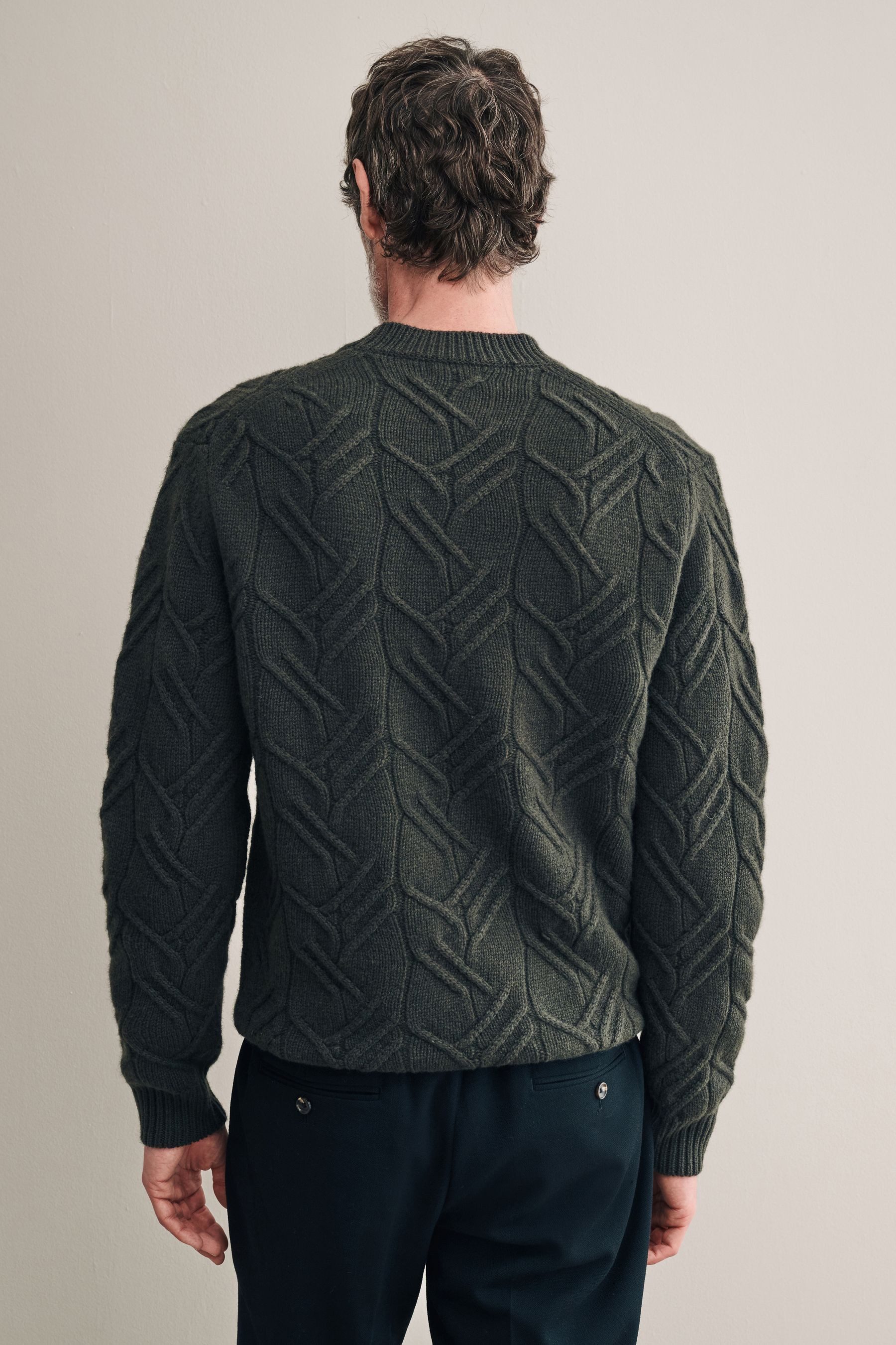 Next Rundhalspullover Regular Fit Signature Zopfmusterpullover (1-tlg)