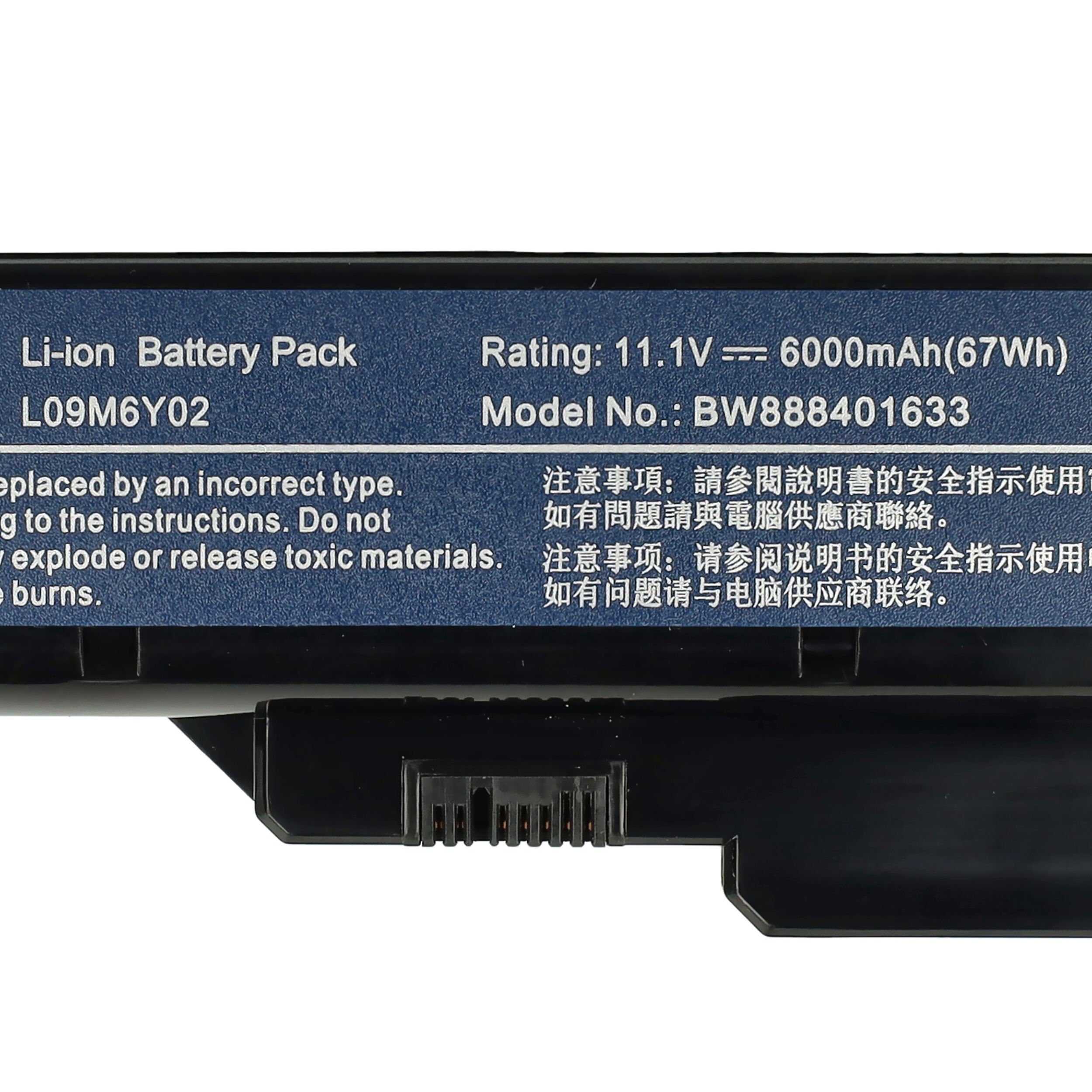 Li-Ion mAh Lenovo Z570A-ITH, 6000 (11,1 IdeaPad Z570A-IFI, kompatibel Z575 Laptop-Akku Extensilo mit V)
