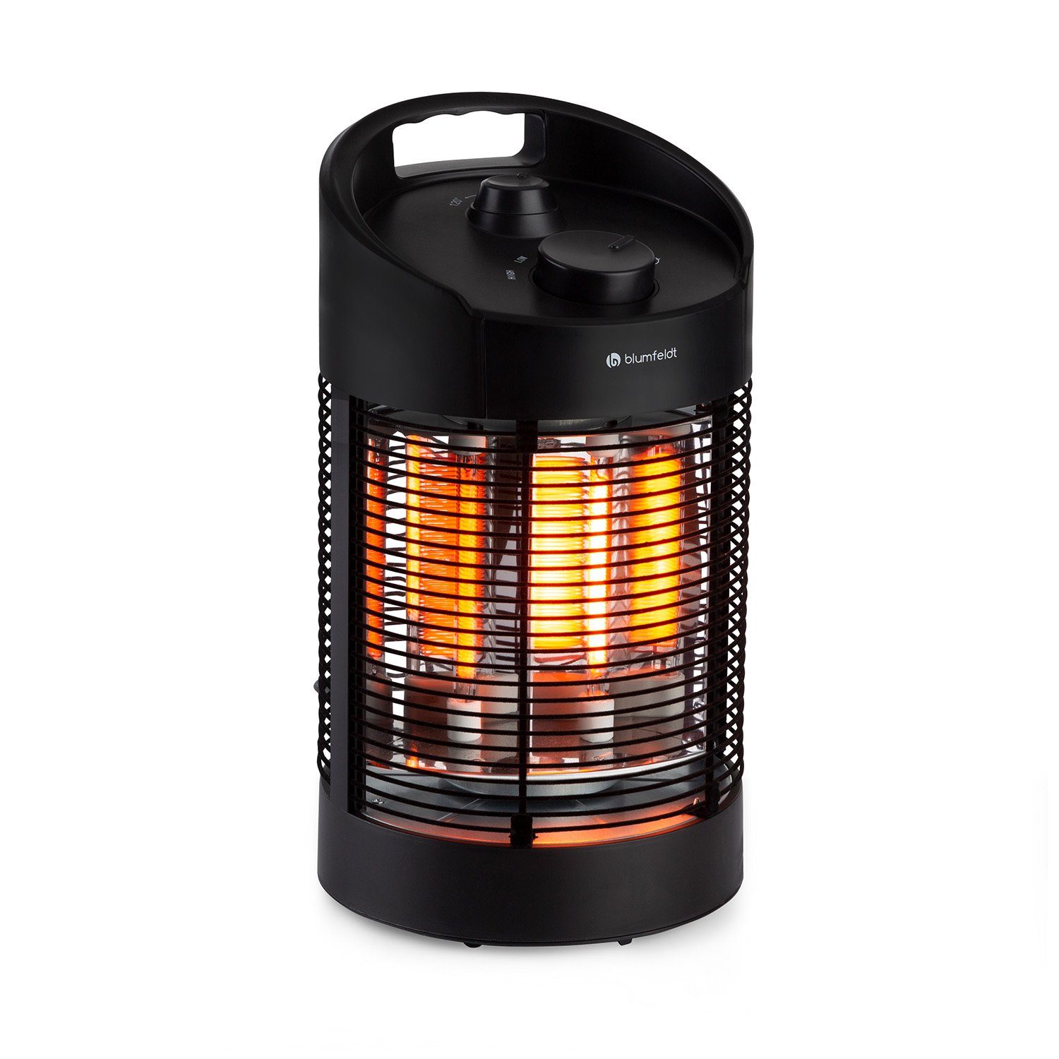 blumfeldt Terrassenstrahler Heat Guru 360 Mini, Infrarot Heizstrahler Terrasse elektrisch Infrarotheizung Standgerät