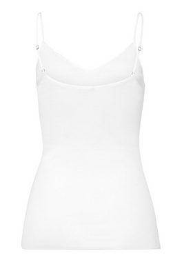 Hanro Unterhemd Cotton Seamless (1-St) mit verstellbaren Satinträgern mit Metallschiebern