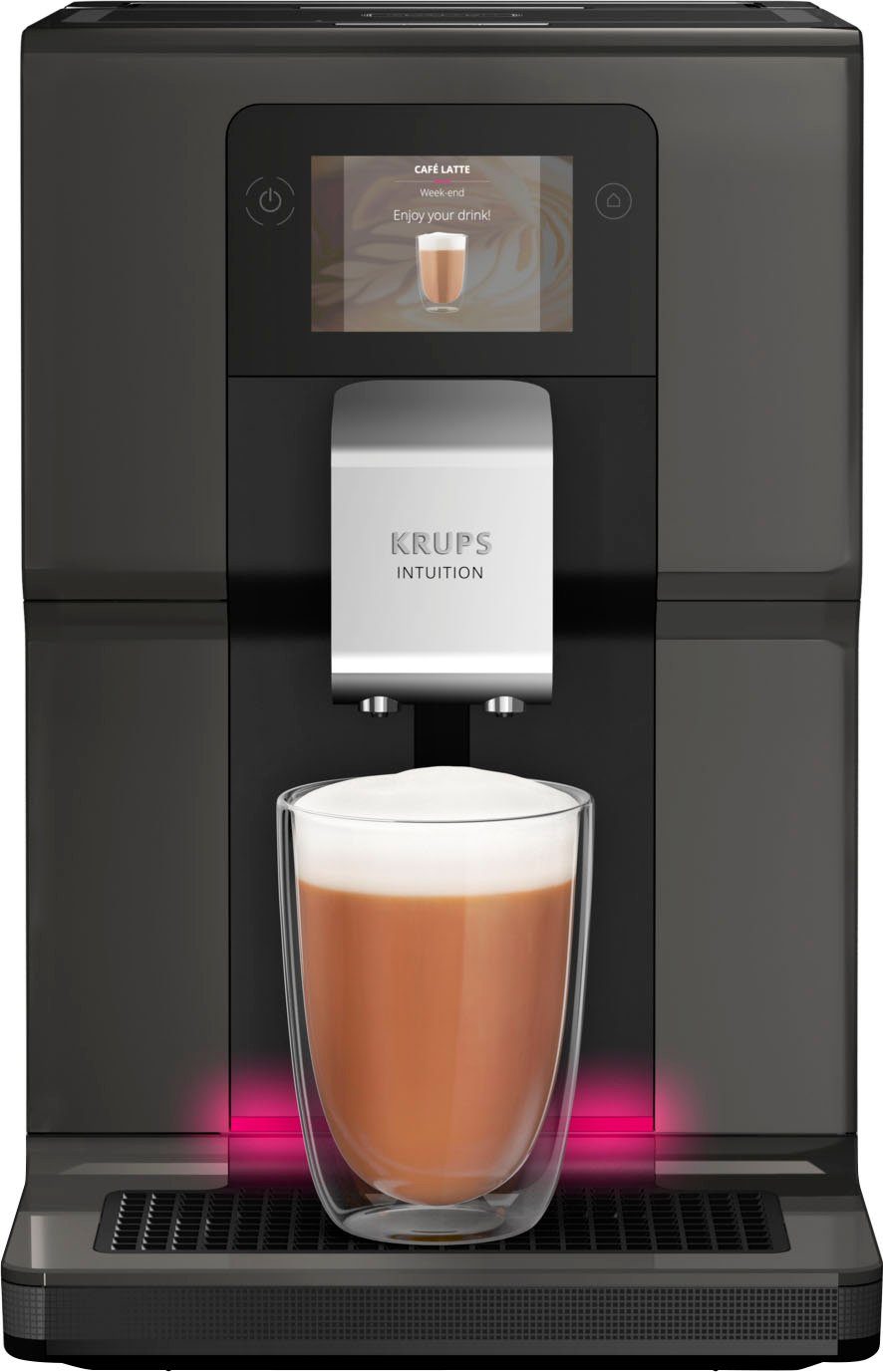 Krups Kaffeevollautomat EA872B Intuition Preference, 3,5"-Farb-Touchscreen, intuitive farbige Lichtanzeigen