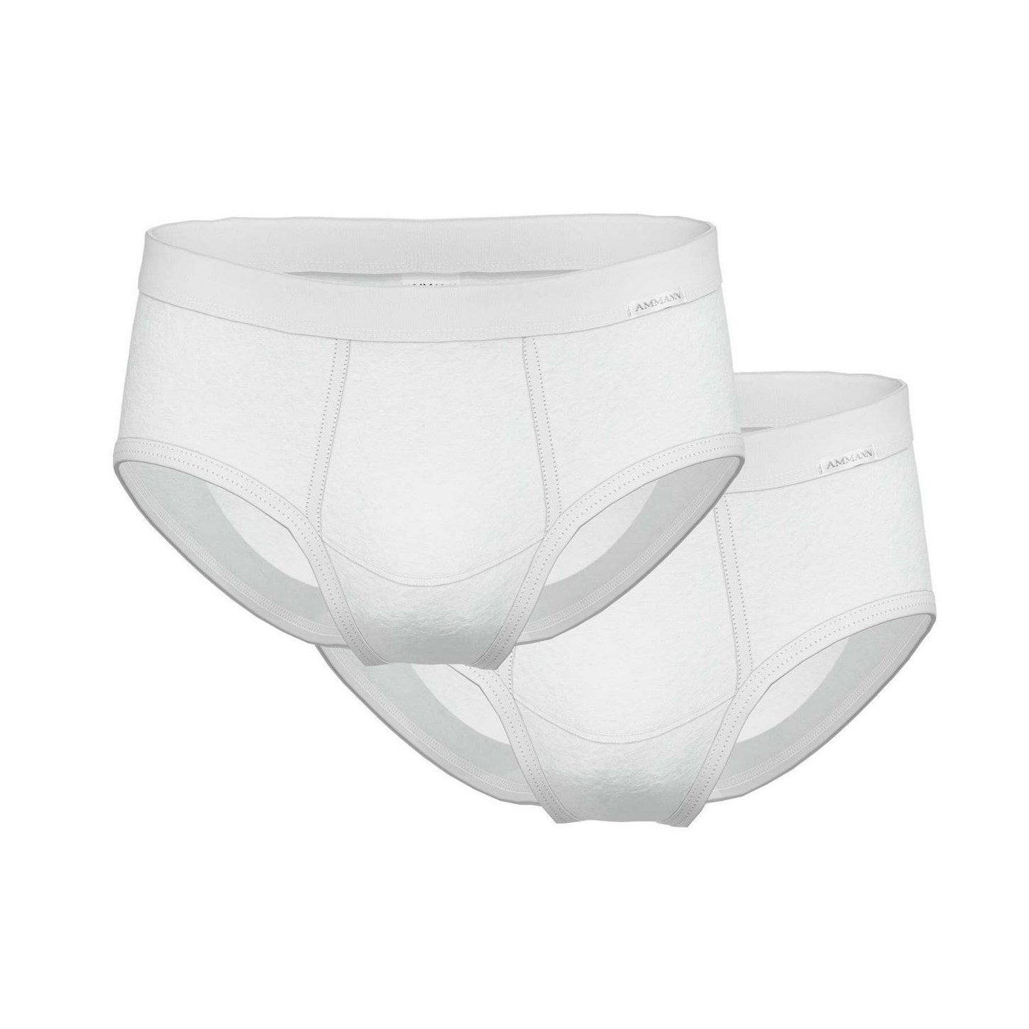 Ammann Slip 2er Pack Herren Slip mit Eingriff aus Biobaumwolle