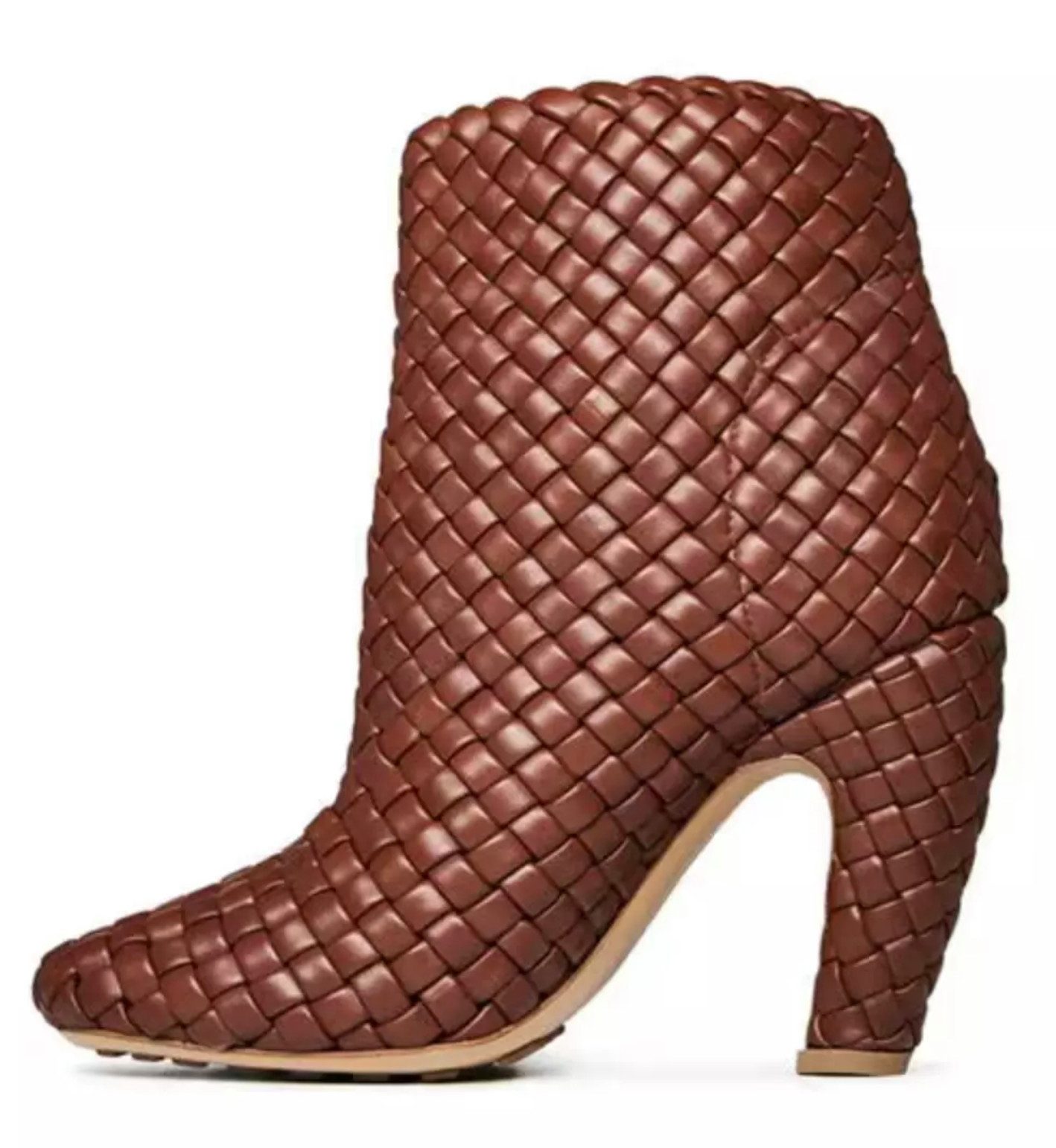 BOTTEGA VENETA Canalazzo Lido Boots 37 Stiefelette Handgefertigt aus Lammleder ikonischem Intrecciato-Webmuster