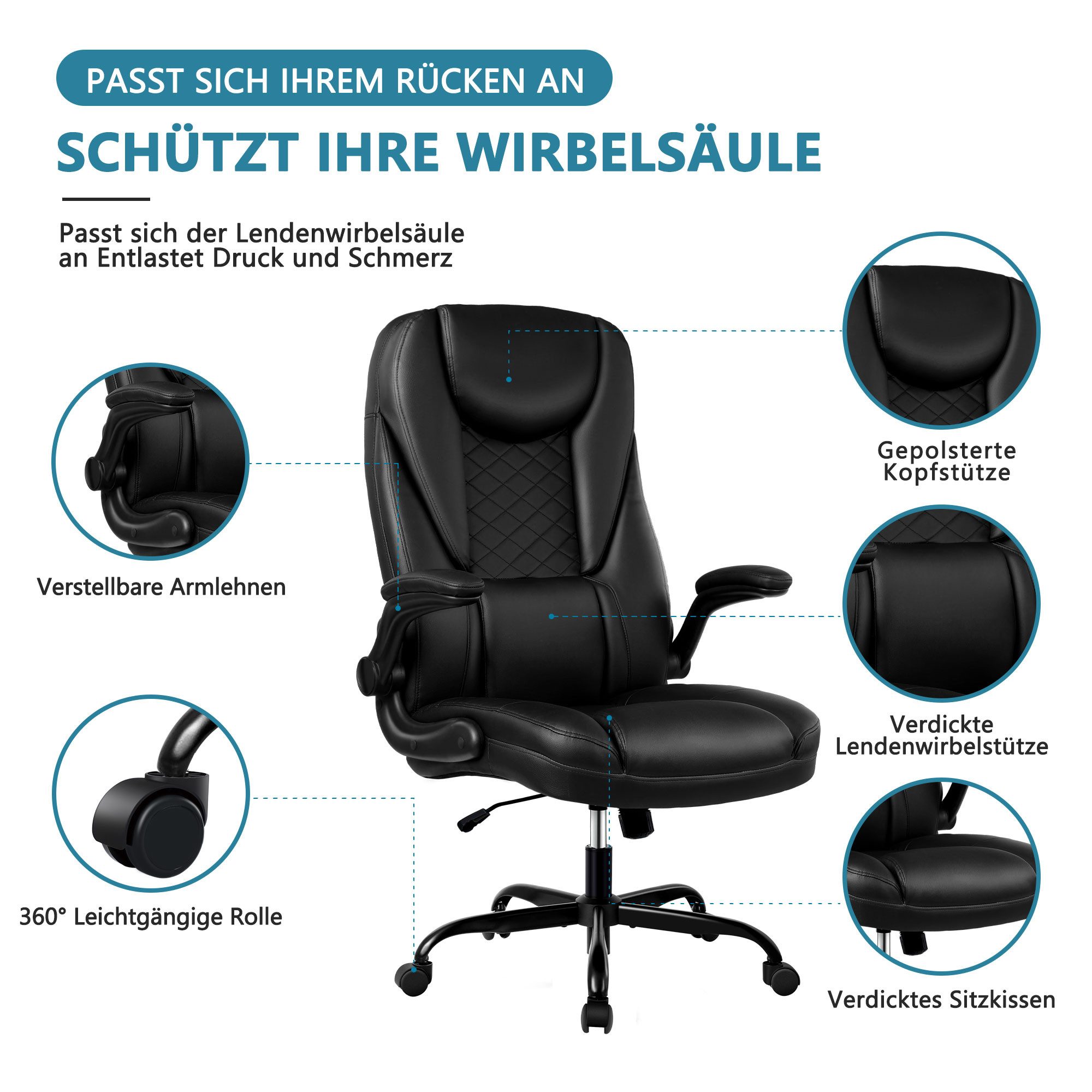 DoChair Bürostuhl Chefsessel Ergonomischer Bürostuhl mit günstig online kaufen
