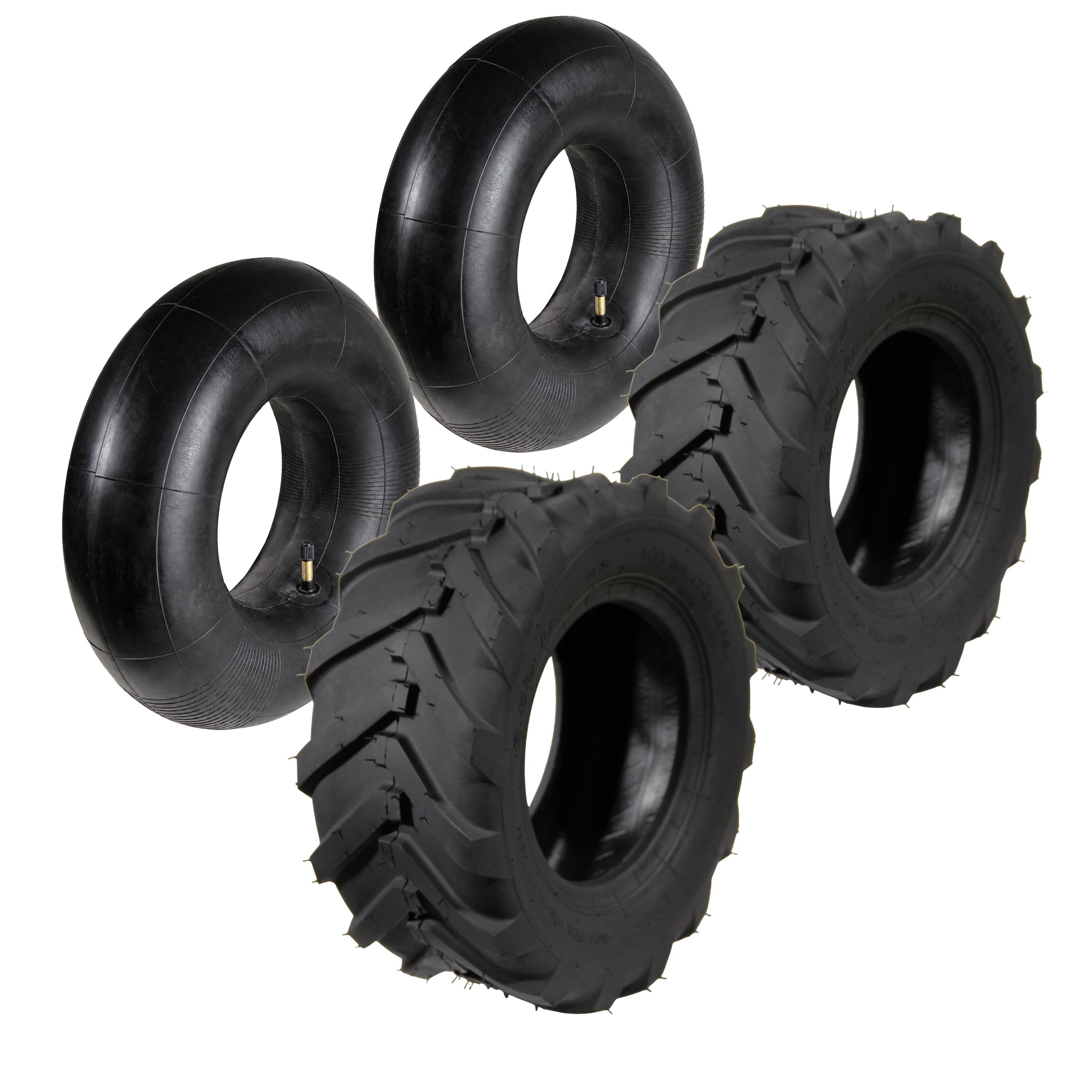 HELO24 Rasenmäher-Reifendecke 2x Reifen inkl. Schlauch 16x6.5-8 Rasentraktor 4pr Aufsitzmäher S4