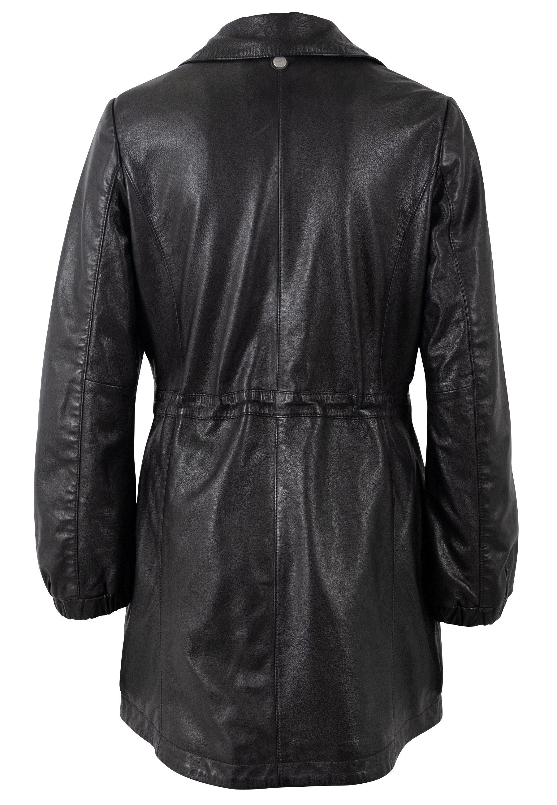 Mauritius Lederjacke MWCharlott Mantel mit verstellbarer Taille – Bild 5 von 5
