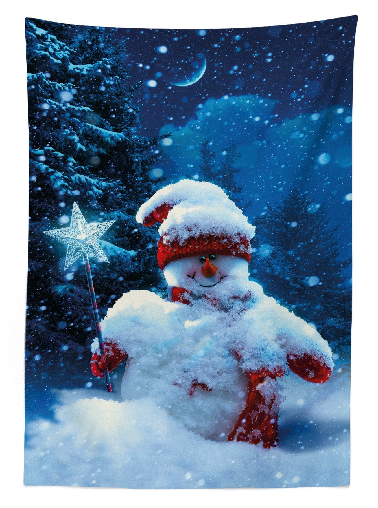 Abakuhaus Klare Farbfest den Bereich Tischdecke Waschbar Farben, geeignet Schneemann-Zauberstab Weihnachten Für Außen