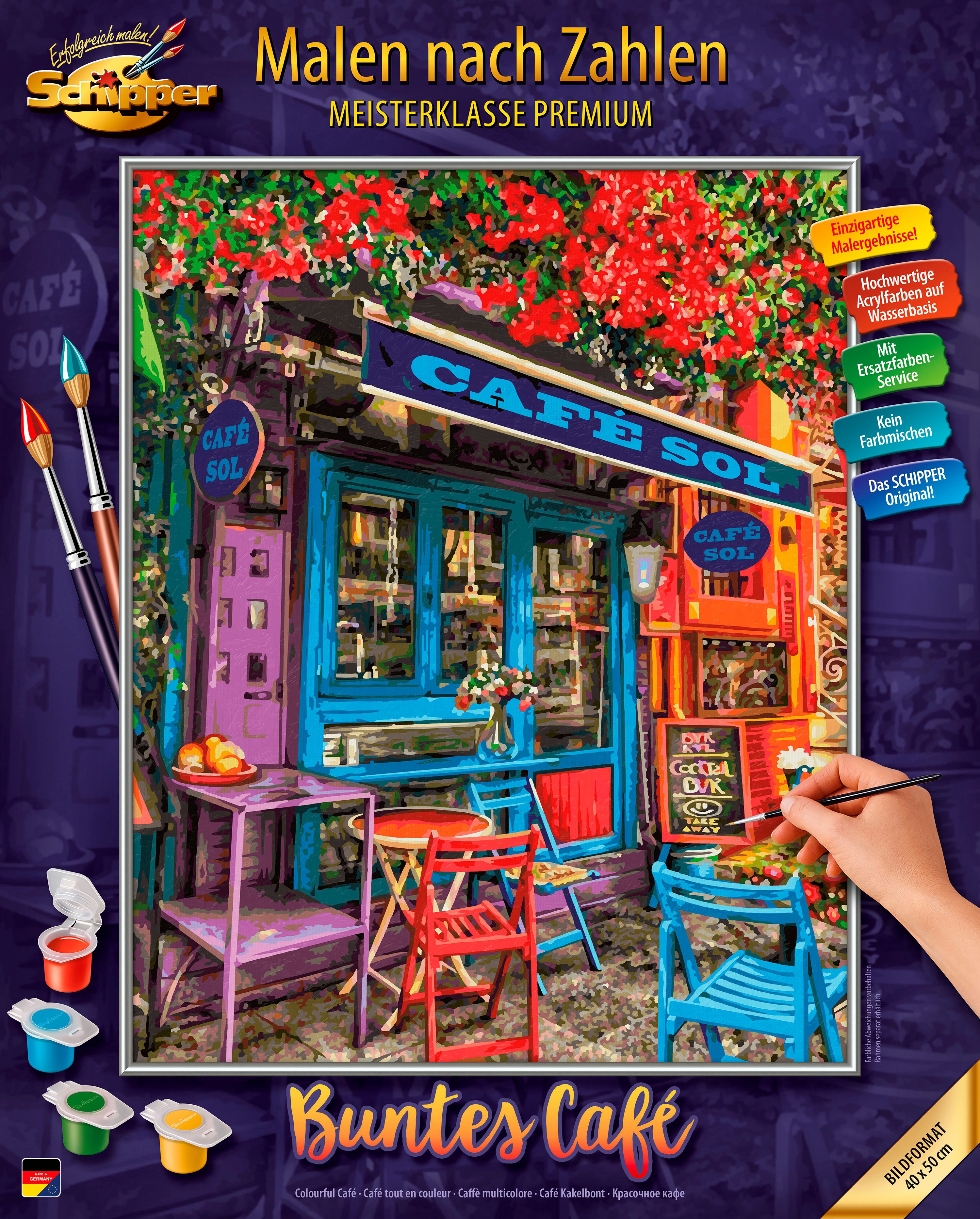 Schipper Malen nach Zahlen Meisterklasse Premium - Buntes Café, Made in Germany