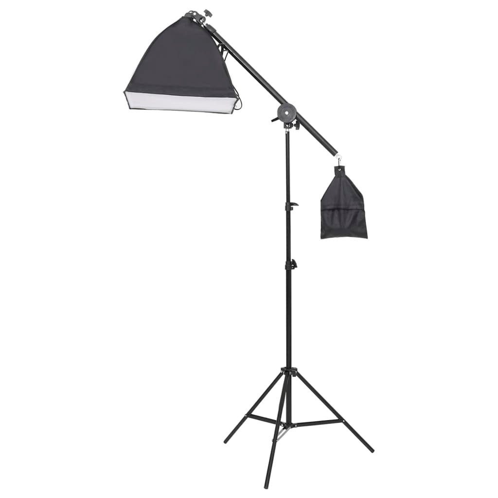 vidaXL Fotohintergrund Fotostudio-Beleuchtung Set mit Hintergründen und Reflektor