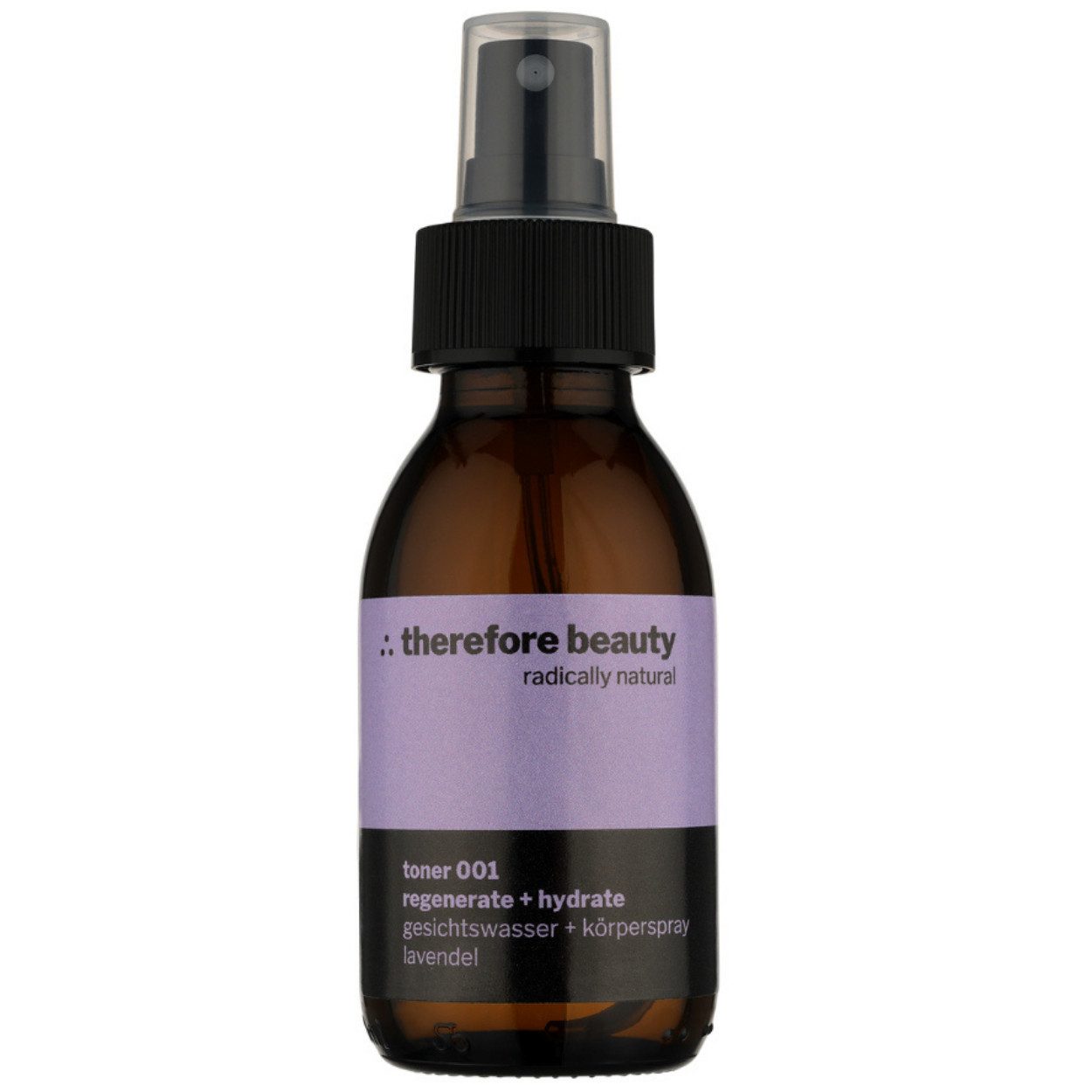 therefore beauty Gesichts- und Körperspray beruhigendes Lavendelblütenwasser für Haut & Haar 100ml, 1-tlg., Gesichtswasser / Körperspray / Haarpflege