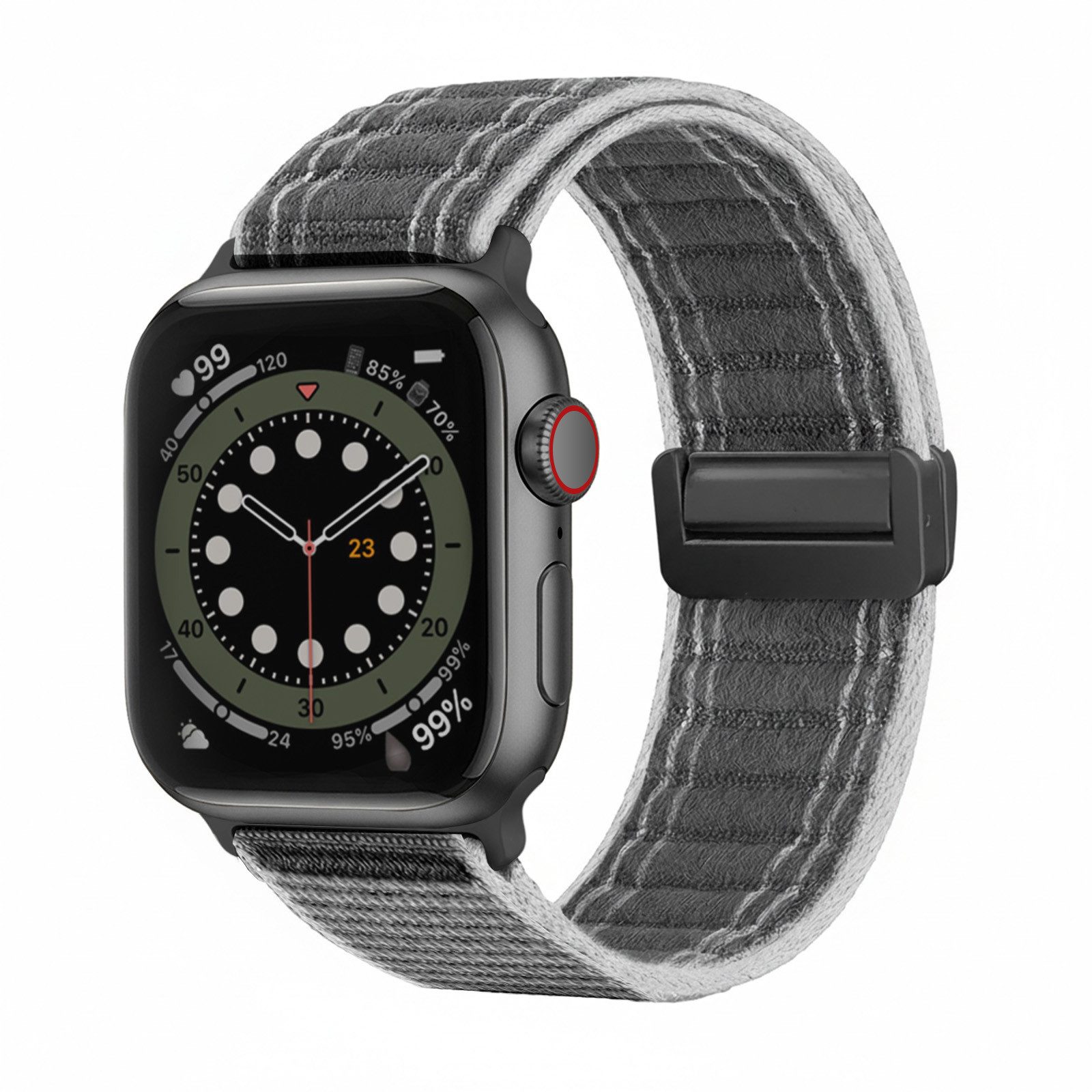 Tec-Expert Smartwatch-Armband für Apple Watch SE 3 40 mm Armband Ersatz Wechsel Band, Nylon Textil mit Magnetverschluss, stufenlos Verstellbar atmungsaktiv