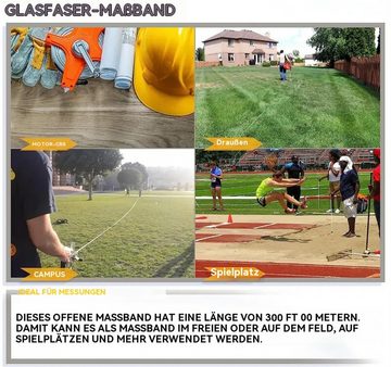 RefinedFlare Maßband Maßband, Fiberglas-Maßband, Yard-Maßband für Sportplätze, Outdoor