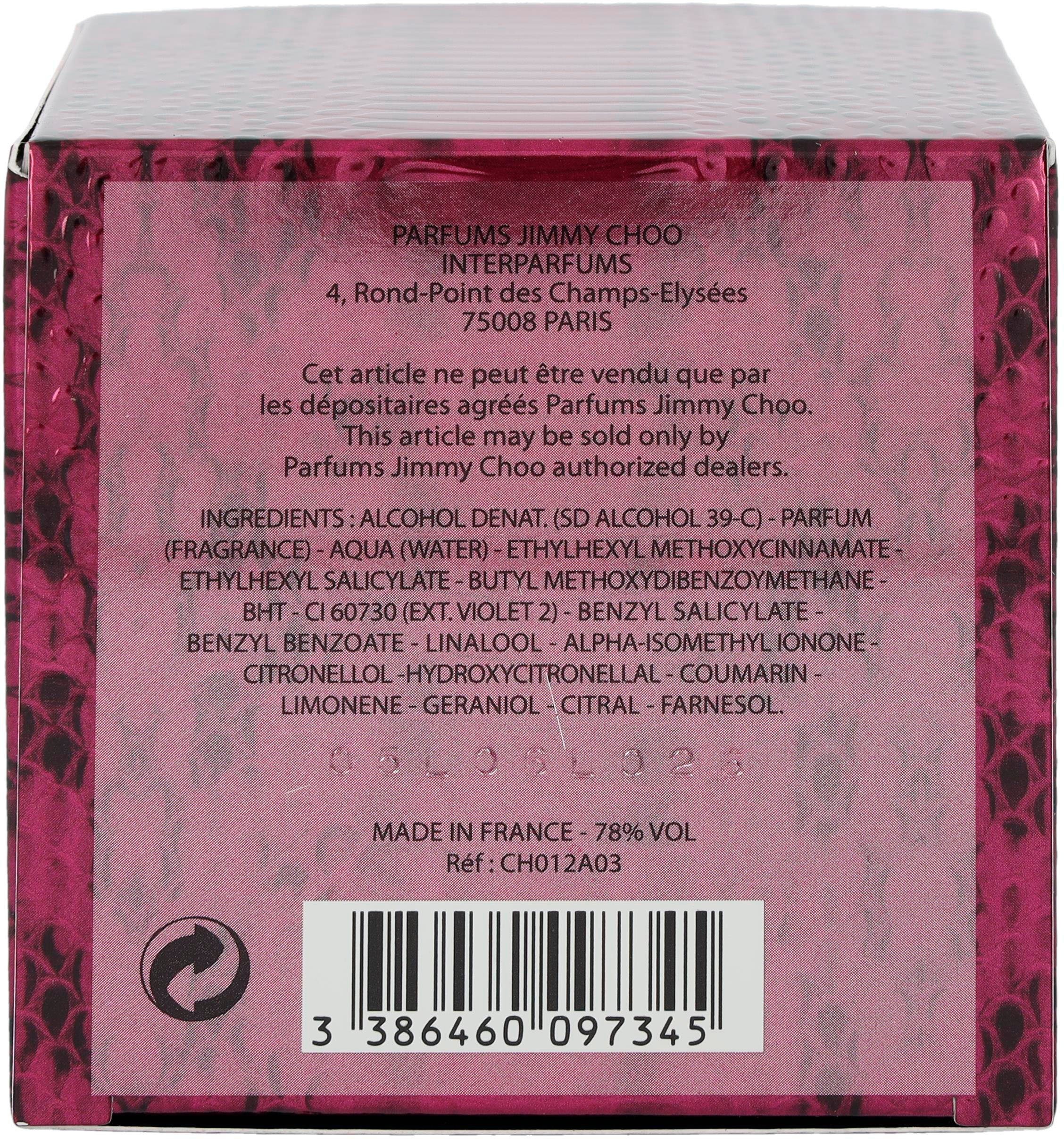 JIMMY CHOO Eau de Parfum Fever, mit verführerischer Sinnlichkeit