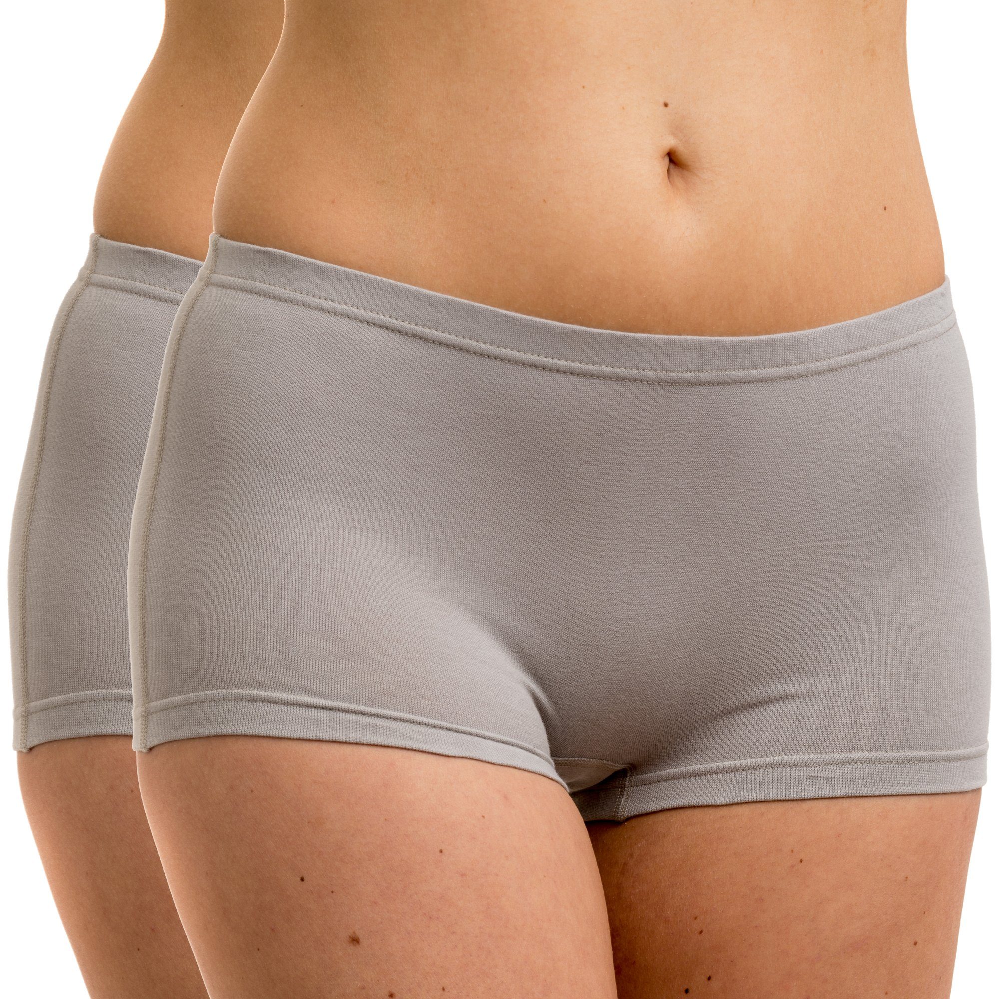 HERMKO Panty Shorties (Pack, 2er) Baumwolle/Elastan, bequemer Umschlagbund, höher geschnitten