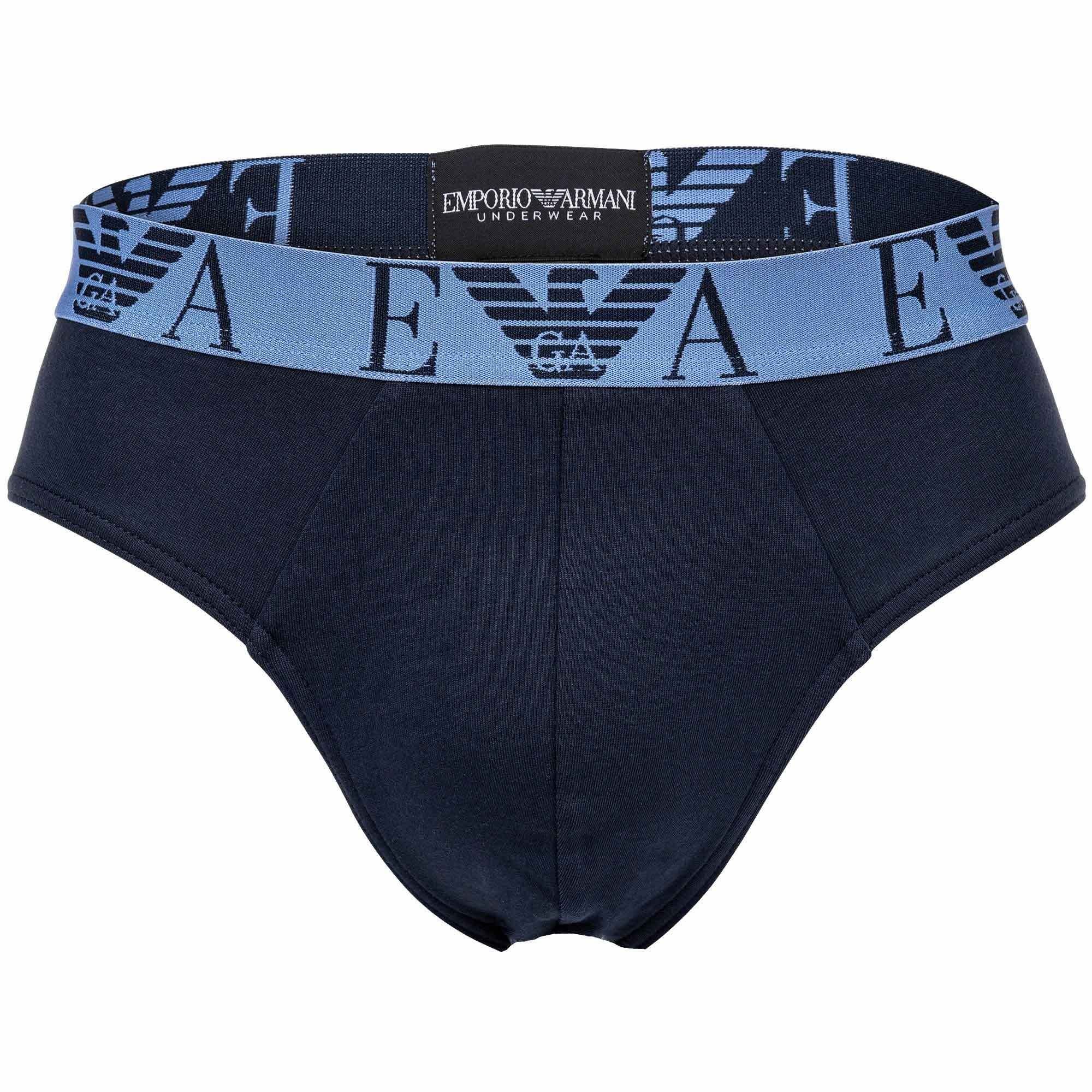 De Fonseca Herren Slips 3er Pack - Baumwolle Weiß/Grau/Schwarz/Blau