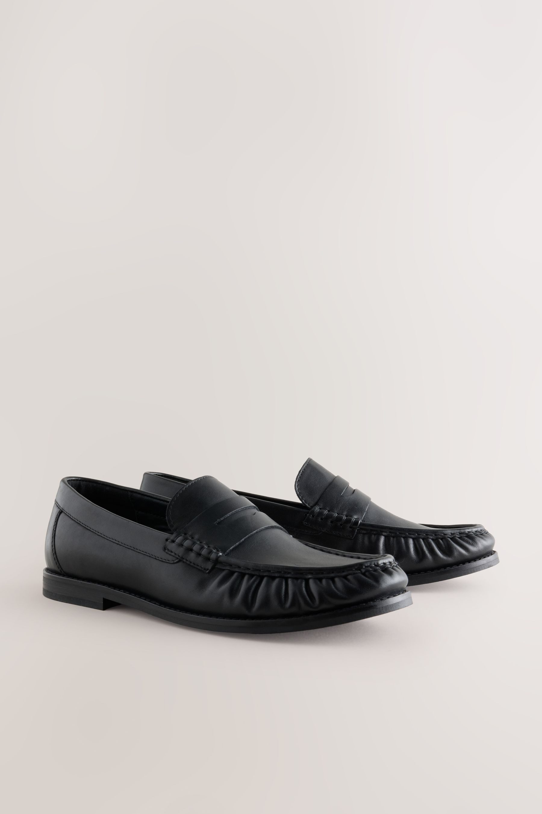 Next Leder-Loafer mit Raffung Loafer (1-tlg)