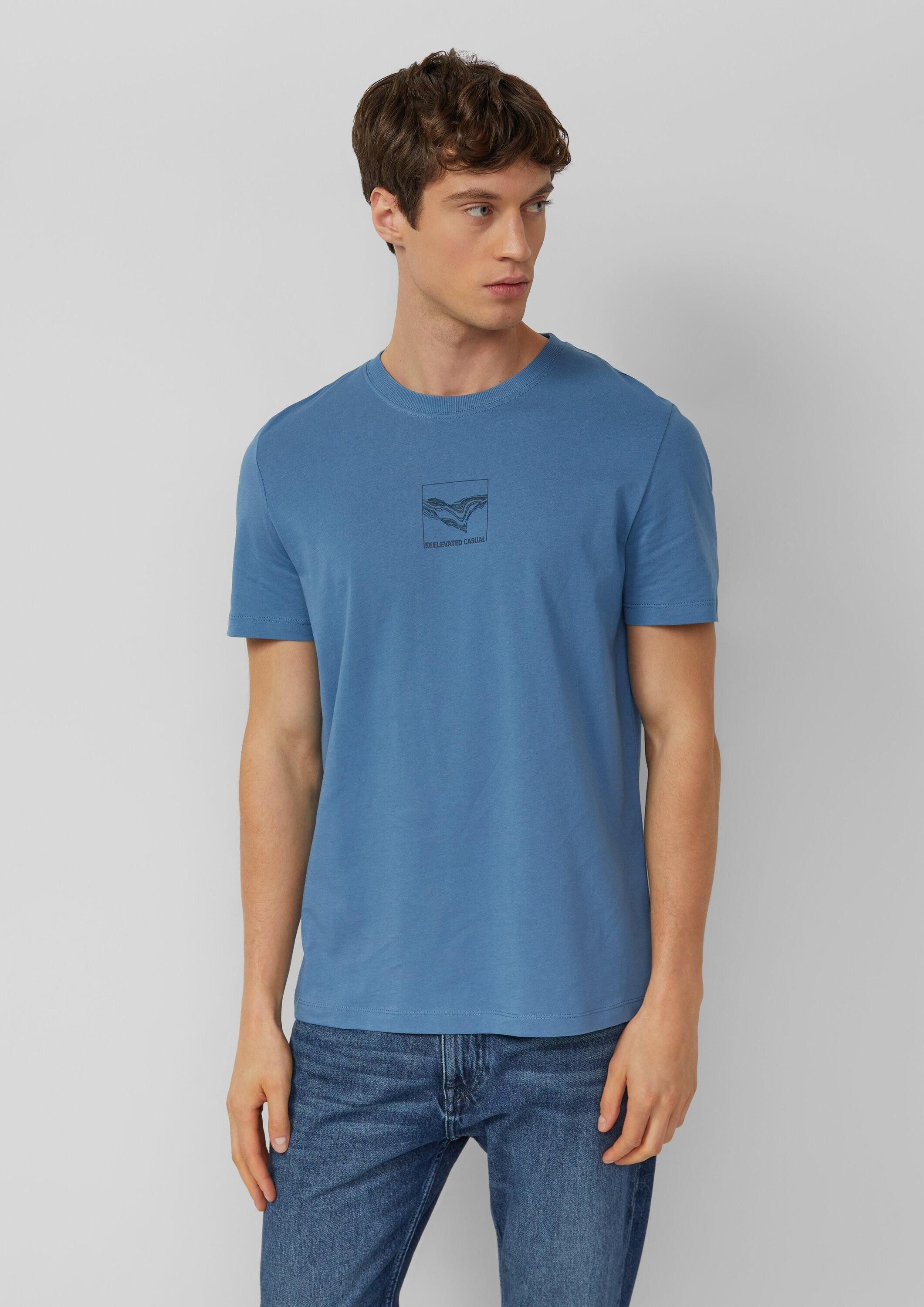 s.Oliver Kurzarmshirt T-Shirt Baumwoll-T-Shirt mit Crew Neck und Front-Prin günstig online kaufen