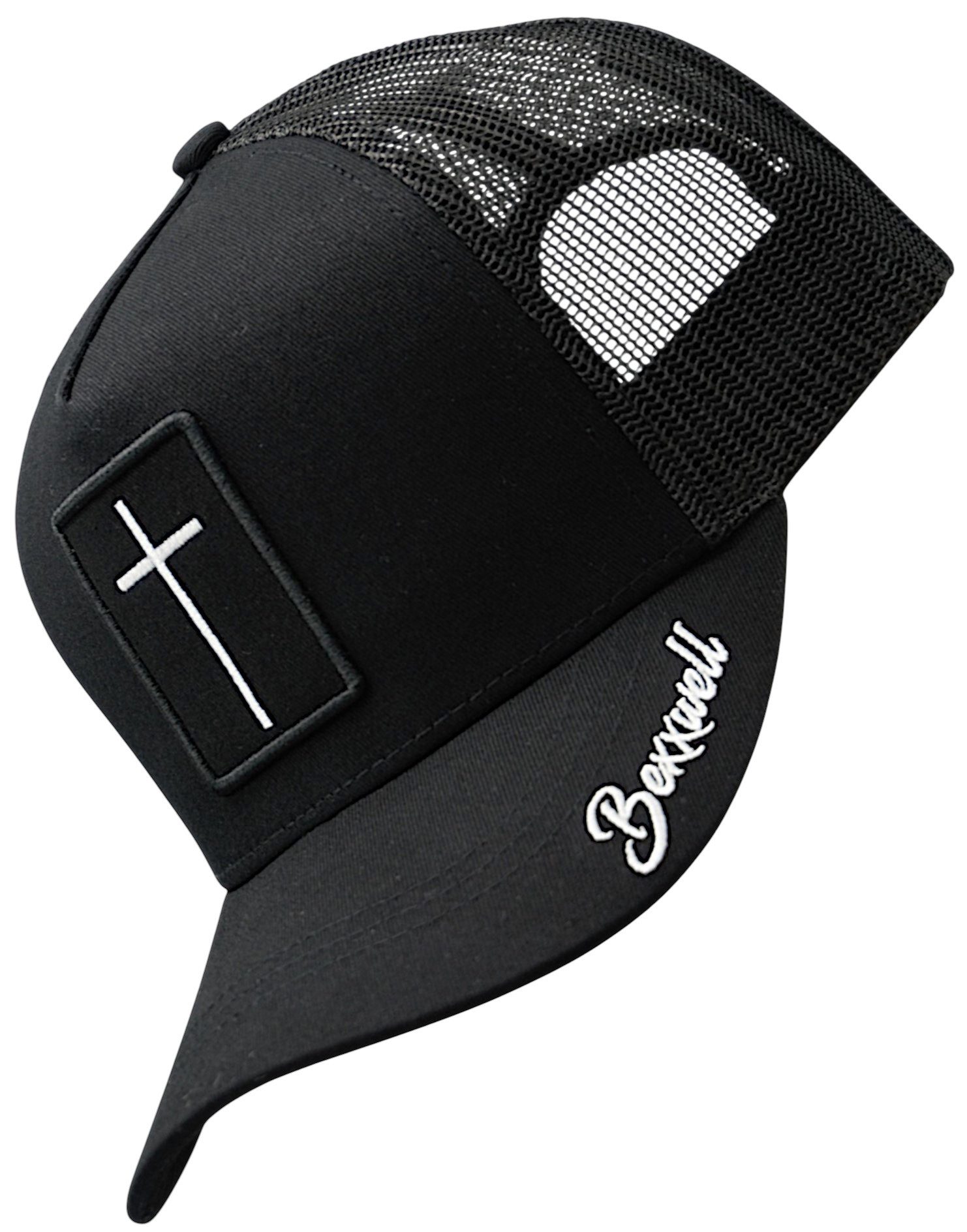 Bexxwell Trucker Cap mit Kreuz-Patch (optimale Passform, Unisex)