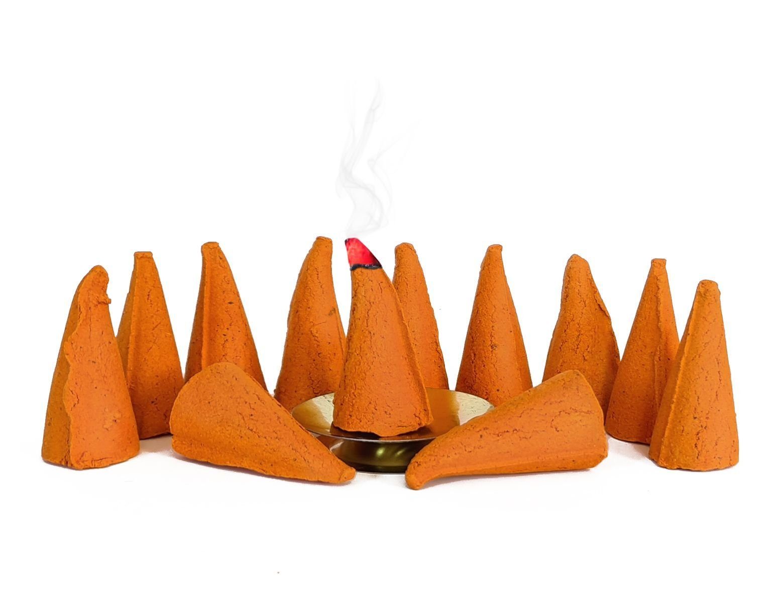 KNOX Räucherkegel Räucherkerzen Orange - 12 Riesen, Glimmschale, Opas Beste Weihrauch
