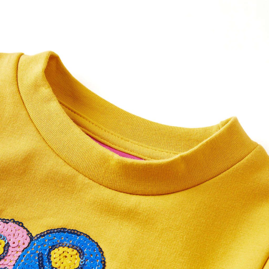 vidaXL Sweatshirt Kinder-Sweatshirt Dunkles Ocker 116