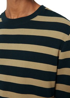 Marc O'Polo Langarmshirt aus strukturiertem Bio-Baumwoll-Jersey