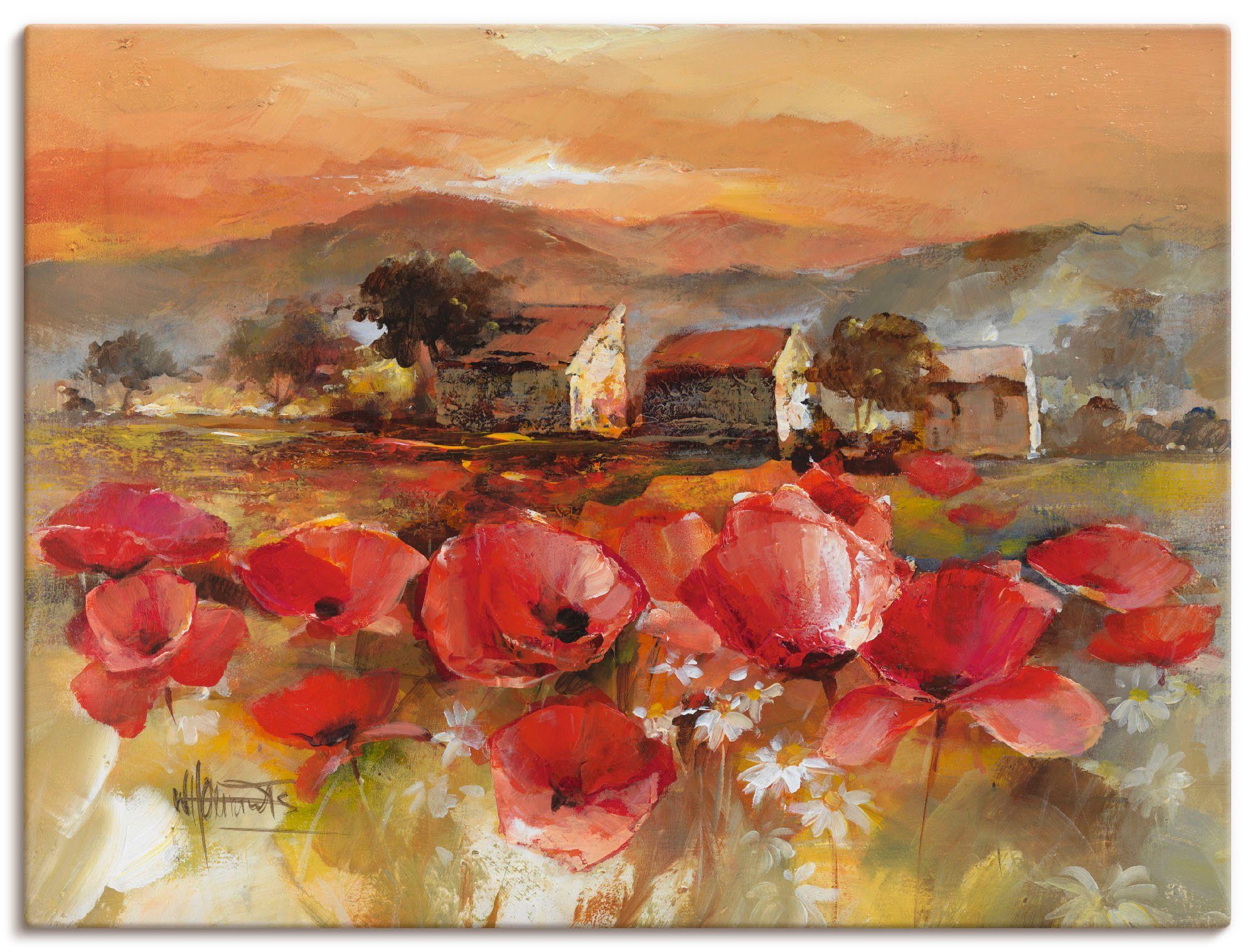 Artland Wandbild Toskana Romantic II, Blumen (1 St), als Leinwandbild, Poster, Wandaufkleber in verschied. Größen