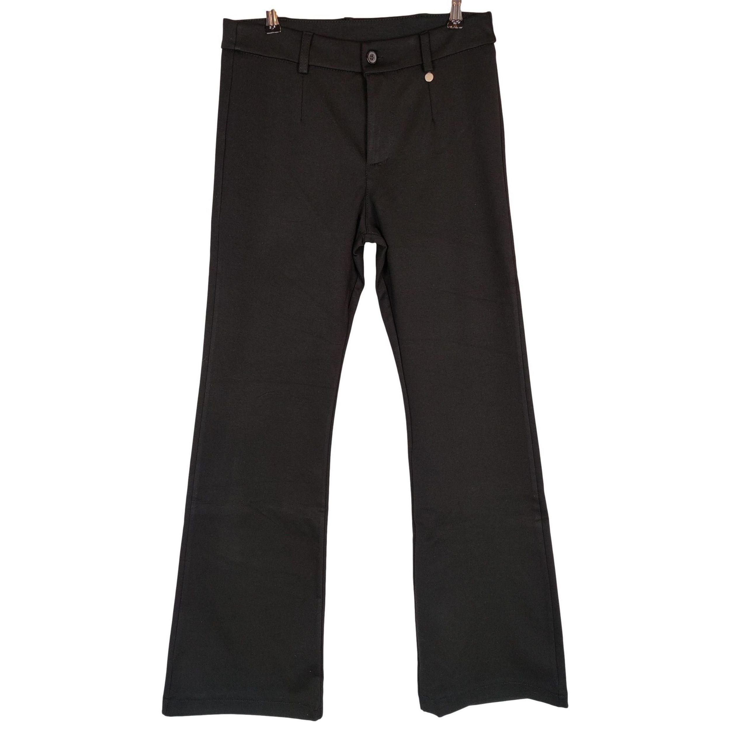 Hose Stretch aus Stoffhose Flair People Pantalone Bootcut Schwarz in of 2morrow (1-tlg)