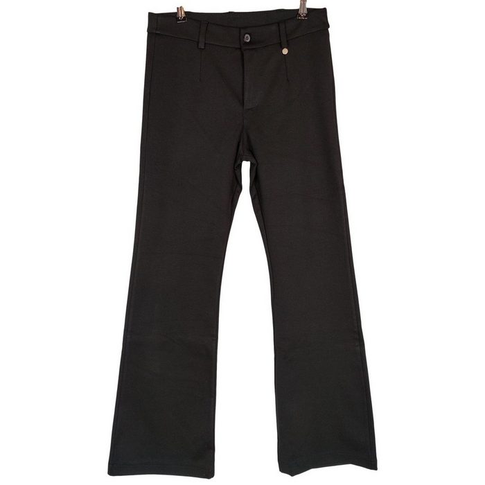 People of 2morrow Stoffhose Flair Pantalone Bootcut Hose aus Stretch in Schwarz (1-tlg)
