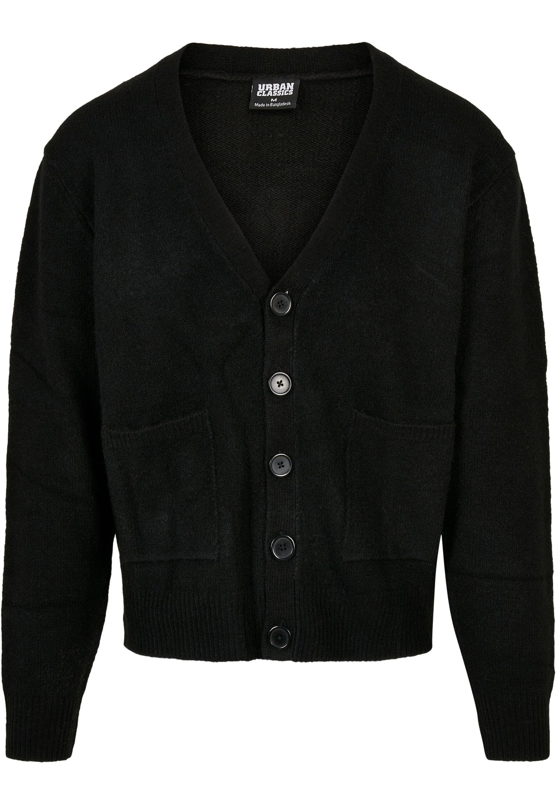 URBAN Chunky Cardigan Herren CLASSICS (1-tlg) black Strickjacke