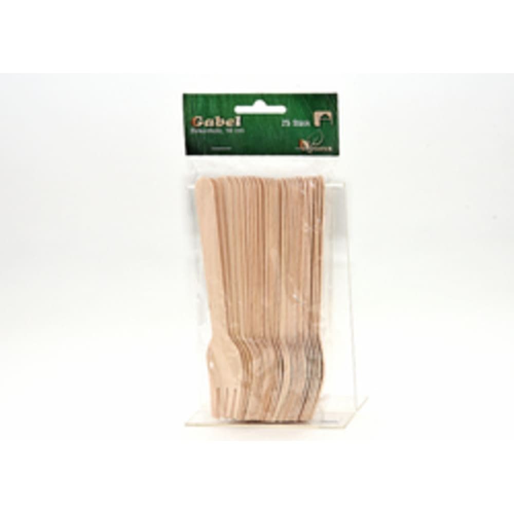 HundB Einweggabel Holzbesteck Gabeln 25 Stück 160mm Natur (25 Stück), Holzgabeln Holzbesteck Gabeln nachhaltig umweltfreundlich